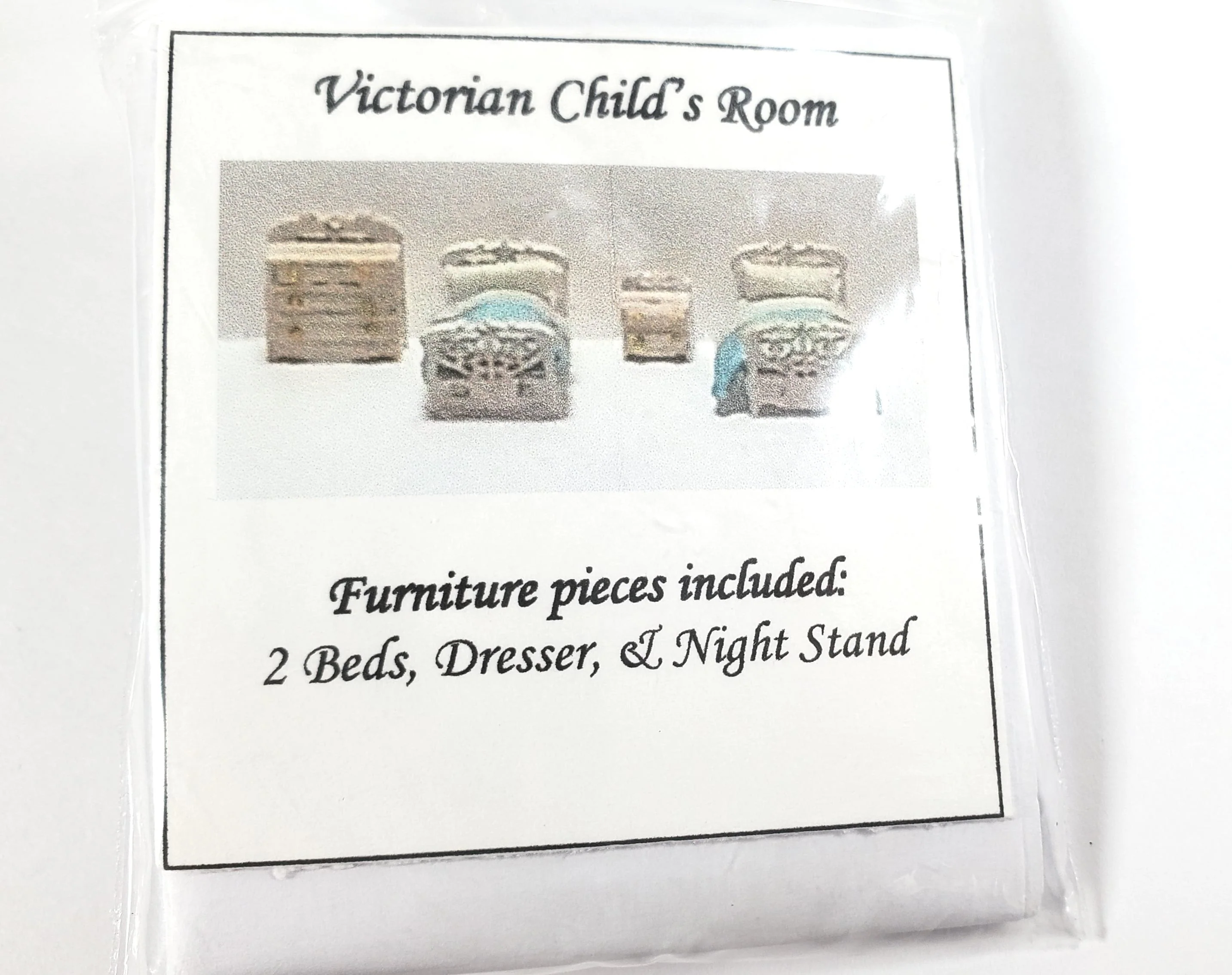Dollhouse 1:144 Scale Furniture KIT DIY Bedroom Victorian Children's 2 Beds ++ - Image 3