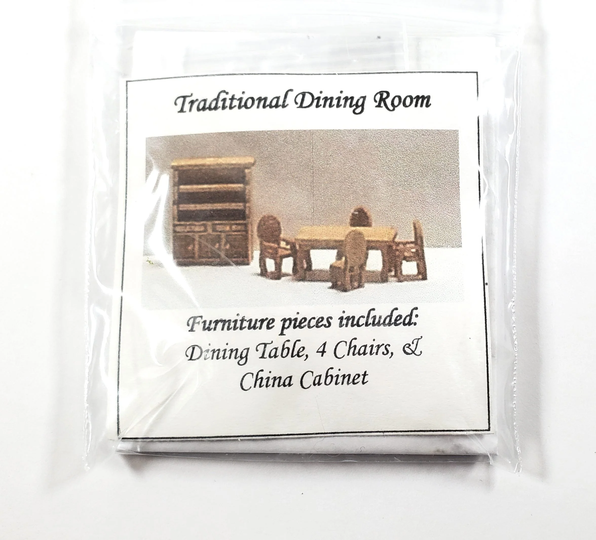 Dollhouse 1:144 Scale Furniture KIT DIY Dining Room Miniature Set Table Chairs + - Image 3