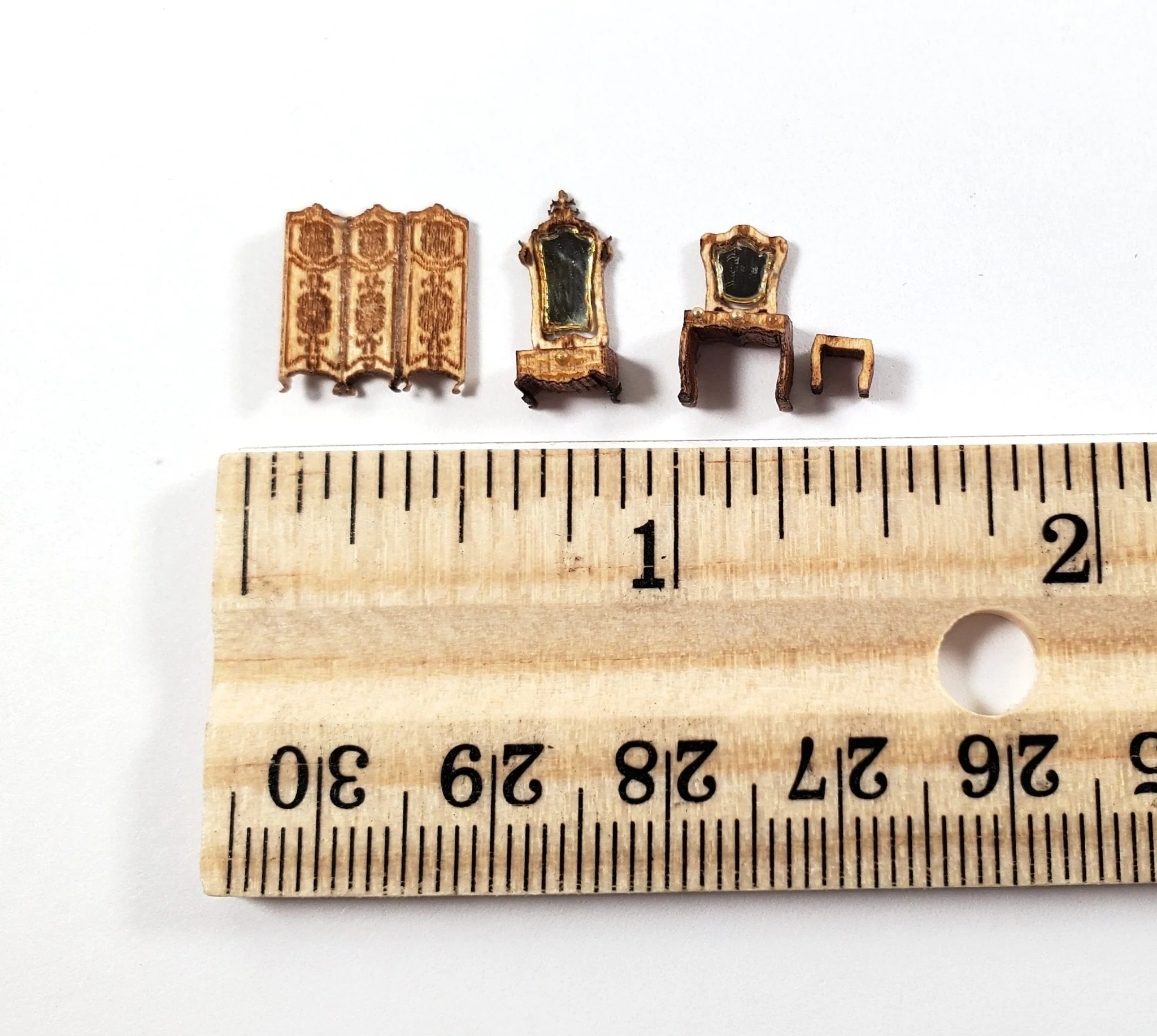 Dollhouse 1:144 Scale Furniture KIT DIY Victorian Dressing Room Miniatures - Image 5