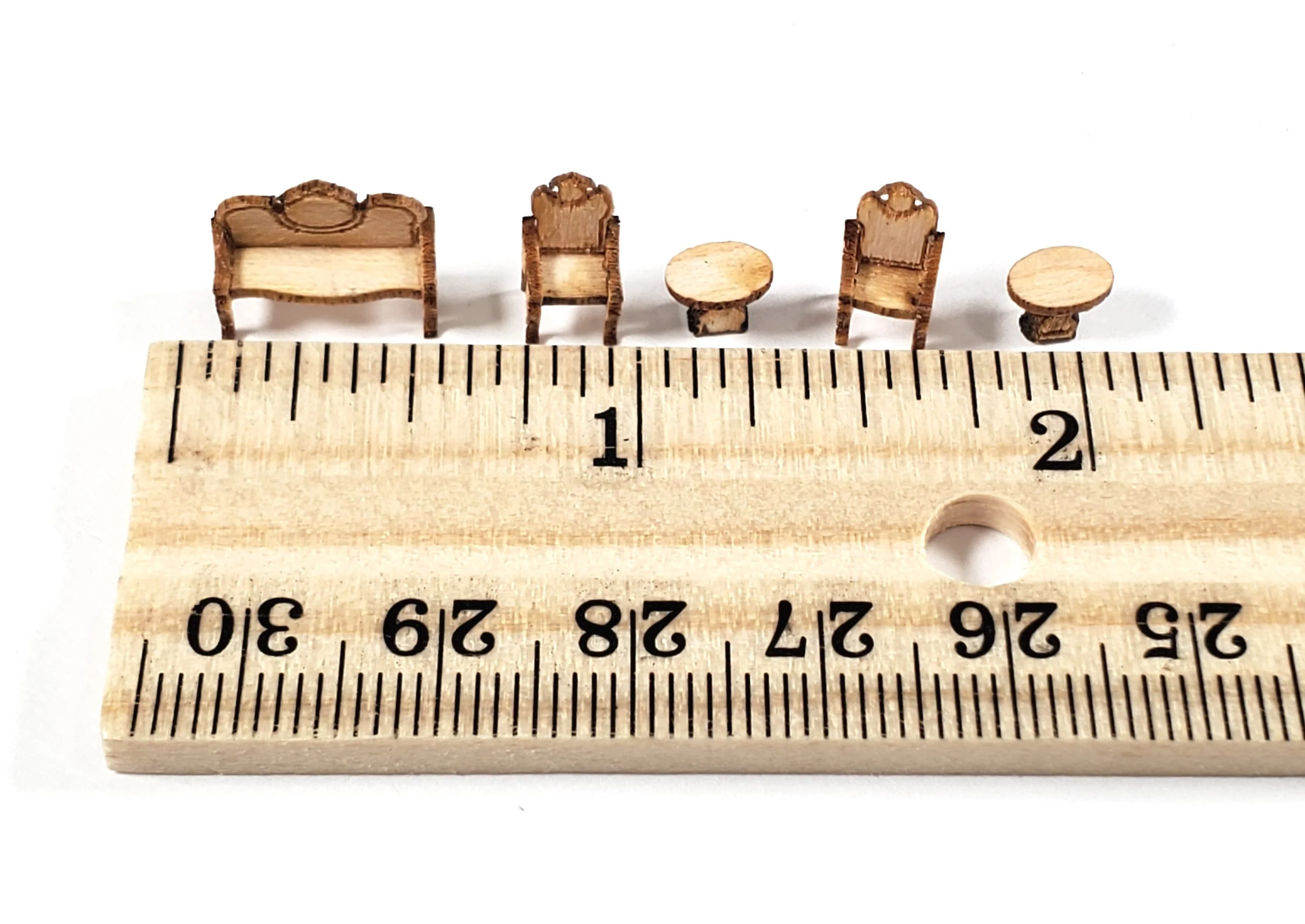 Dollhouse 1:144 Scale Furniture KIT DIY Victorian Living Room Set Sofa Chairs + - Image 3