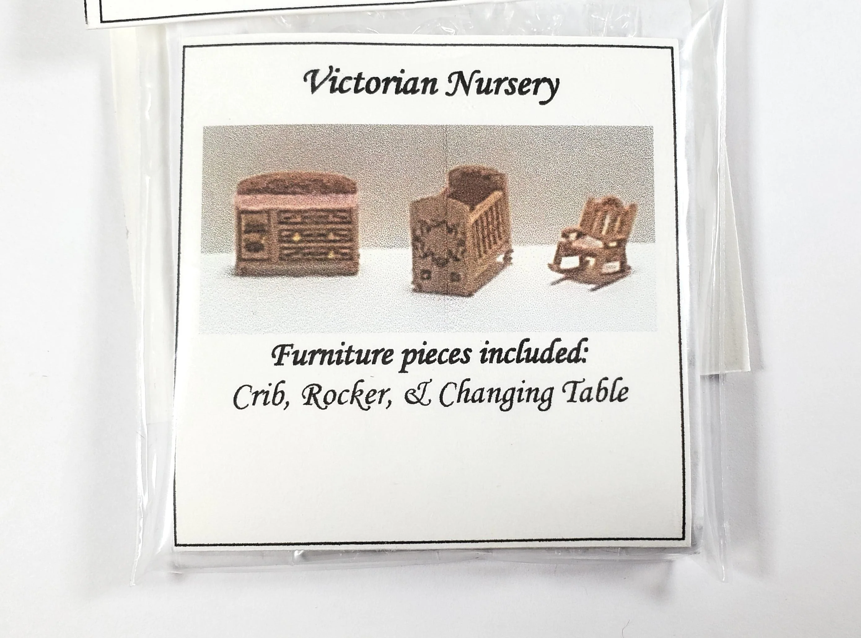 Dollhouse 1:144 Scale Furniture KIT DIY Victorian Nursery Crib Changing Table ++ - Image 3