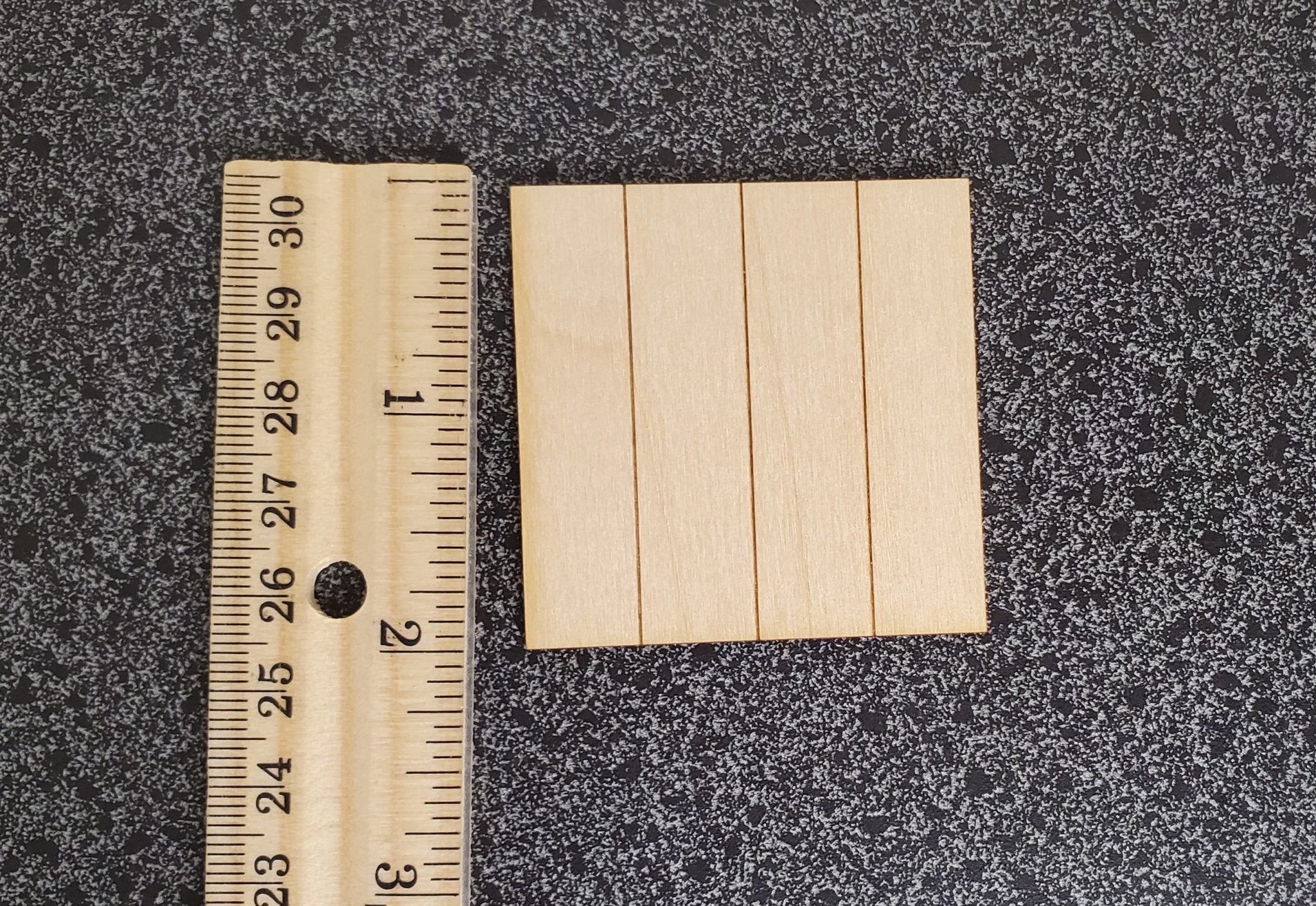 Dollhouse 1:6 Scale Parquet Real Wood Flooring 2x2 inch 33 pieces Playscale - Image 3