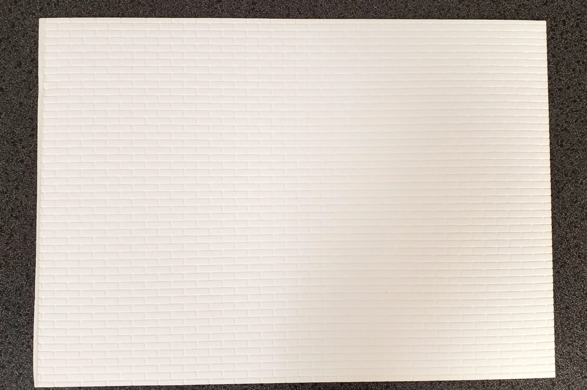 Dollhouse Brick Embossed Foam Board White 1:12 Scale World Model 34925 - Image 3