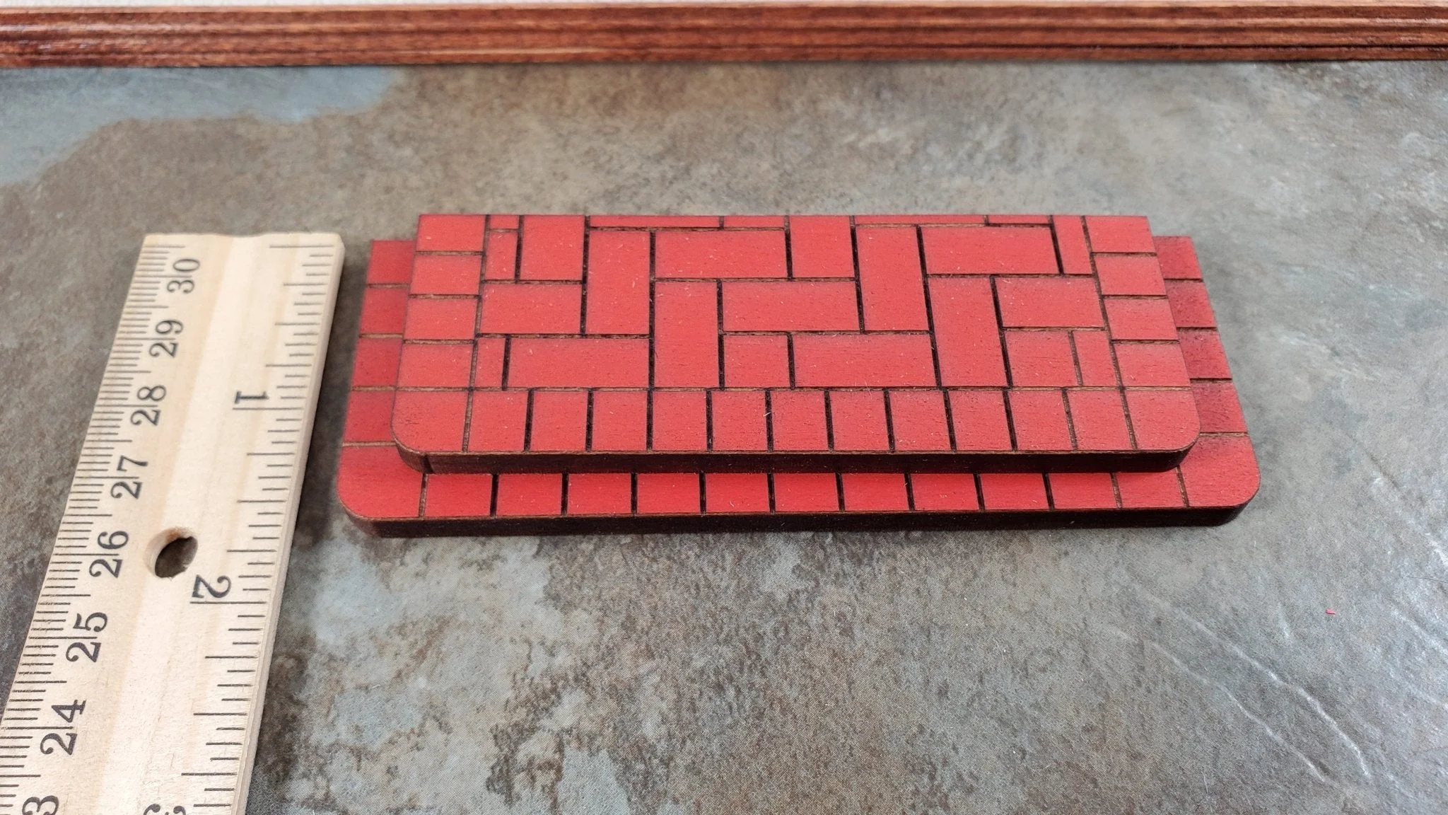 Dollhouse "Brick" Steps Exterior Double 2 pieces 1:12 Scale Miniature Dollhouse Building Supplies - Image 4