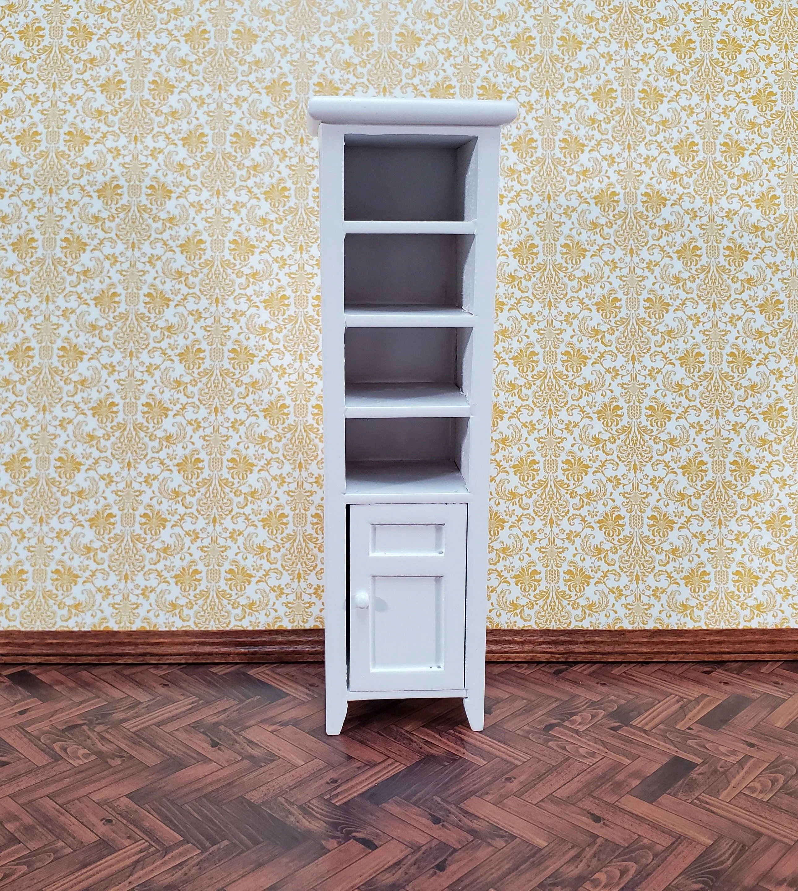 Dollhouse Cabinet for Bathroom Bedroom Kitchen Tall Narrow 1:12 Scale Miniature Furniture - Image 3
