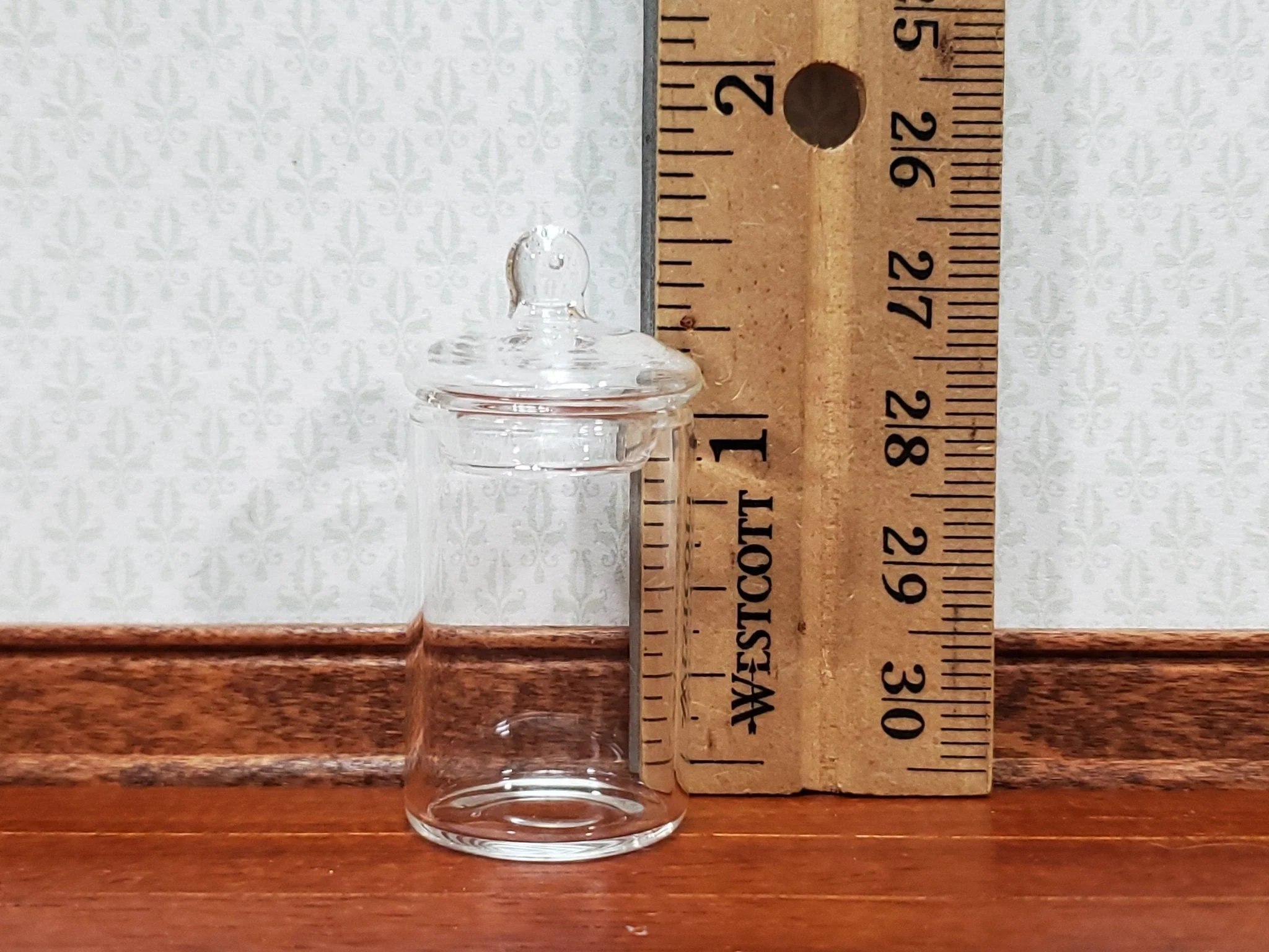 Dollhouse Candy Jar Empty Glass with Lid Tall Wide 1:6 Scale for Miniature Kitchen or Shop - Image 5