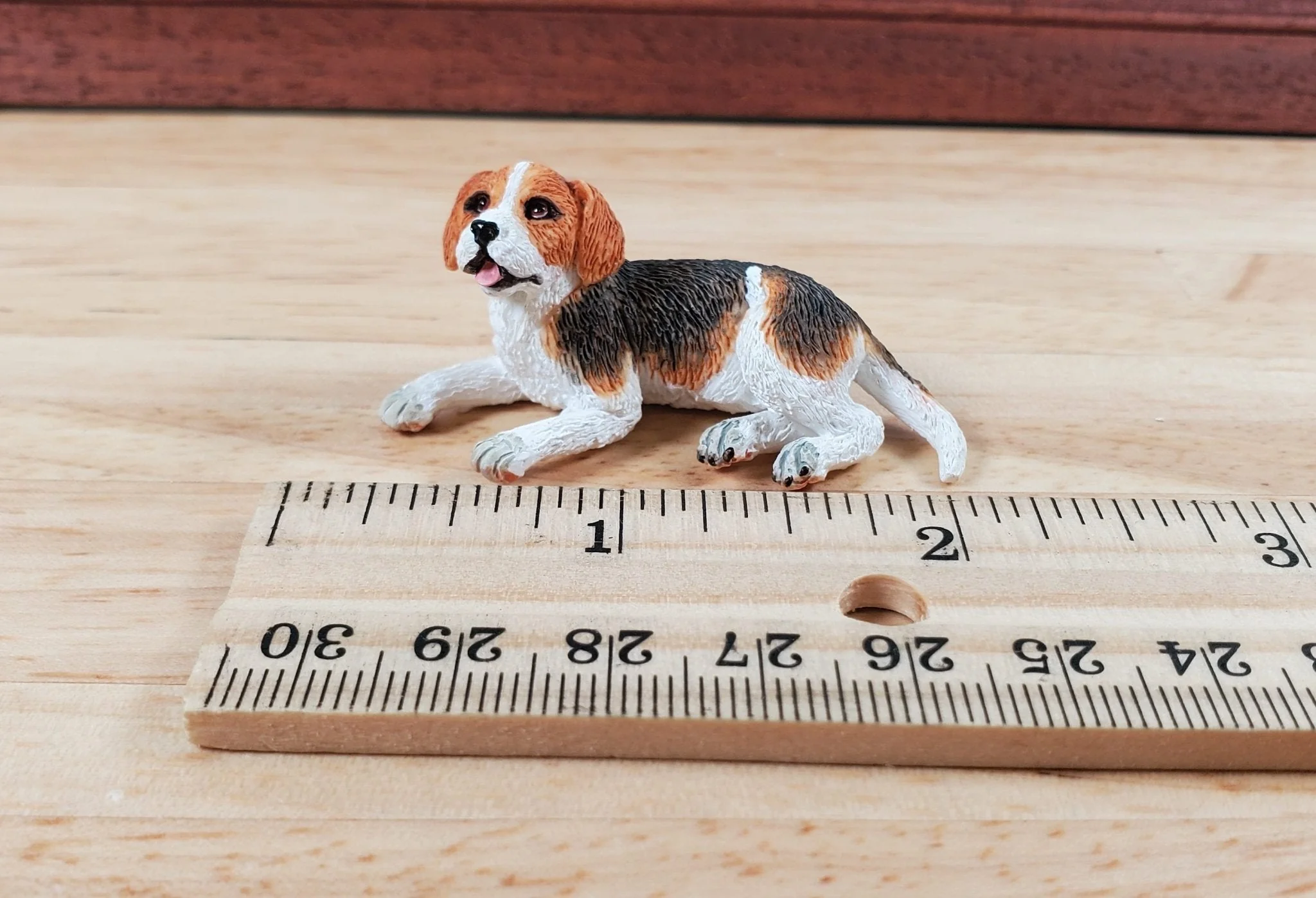Dollhouse Dog Beagle Pet Standing 1:12 Scale Miniature Animal - Image 4