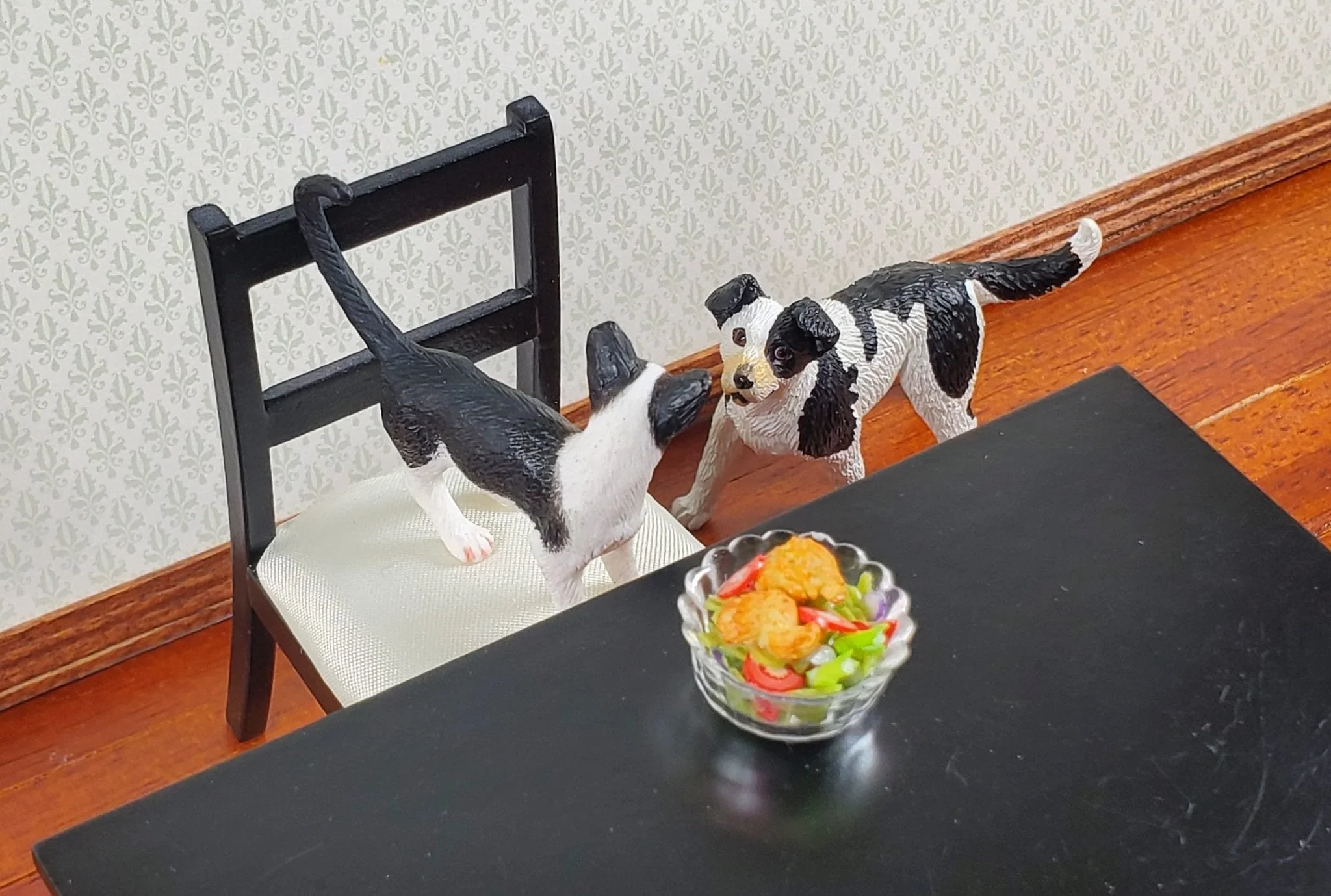 Dollhouse Dog Collie Mixed Breed Pet Standing 1:12 Scale Miniature Animal - Image 4