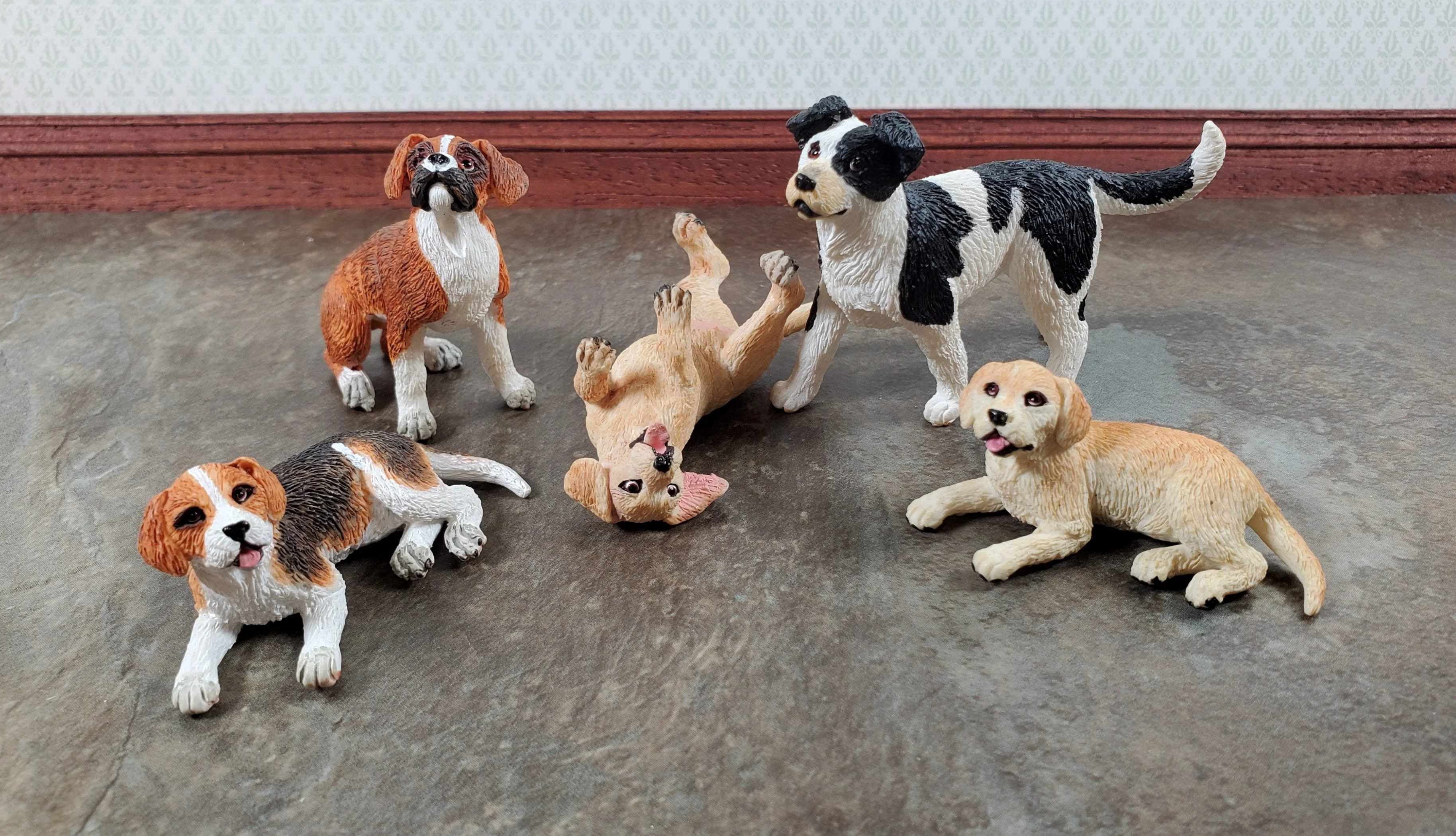 Dollhouse Dog Collie Mixed Breed Pet Standing 1:12 Scale Miniature Animal - Image 6