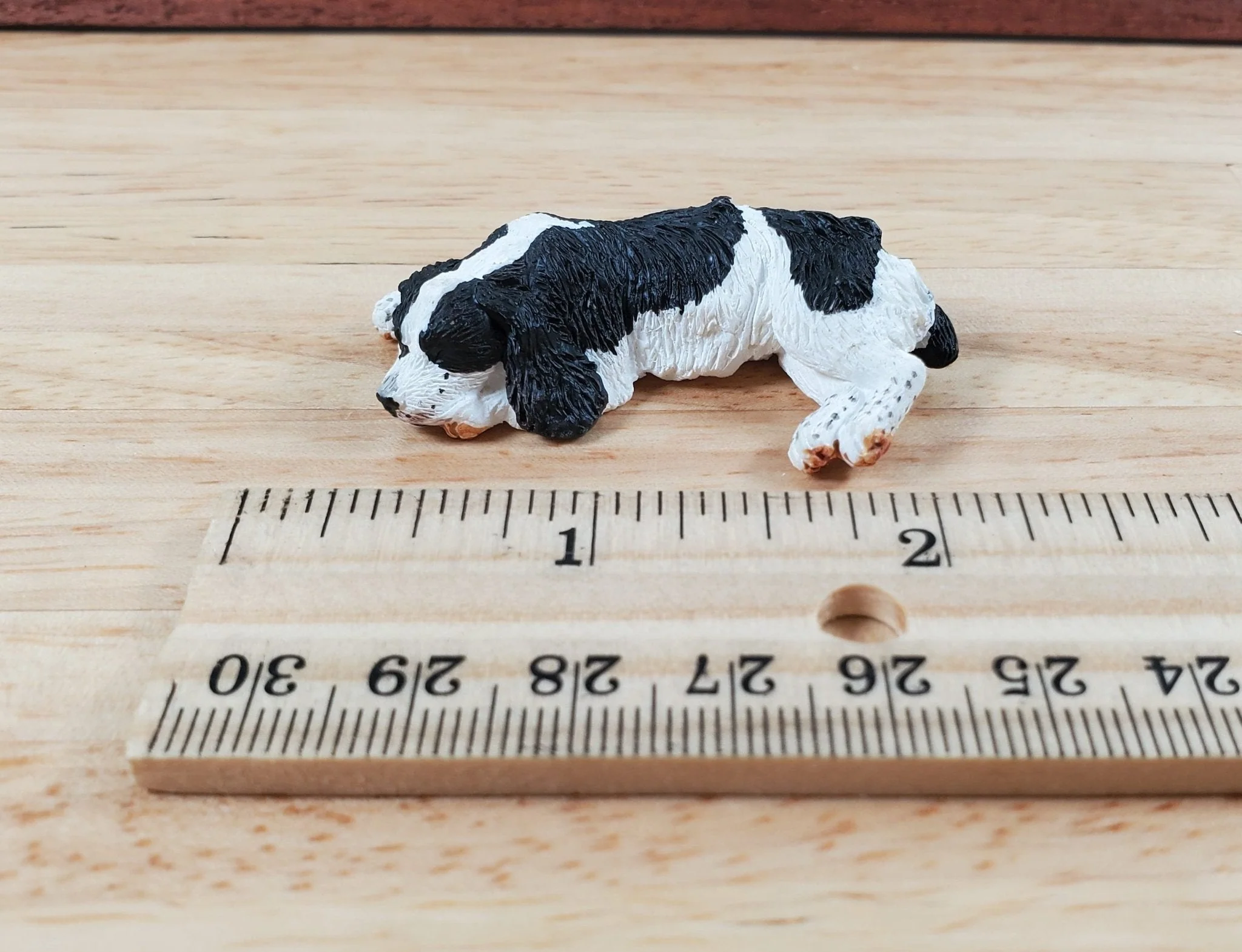 Dollhouse Dog English Springer Spaniel Sleeping 1:12 Scale Miniature Animal - Image 4