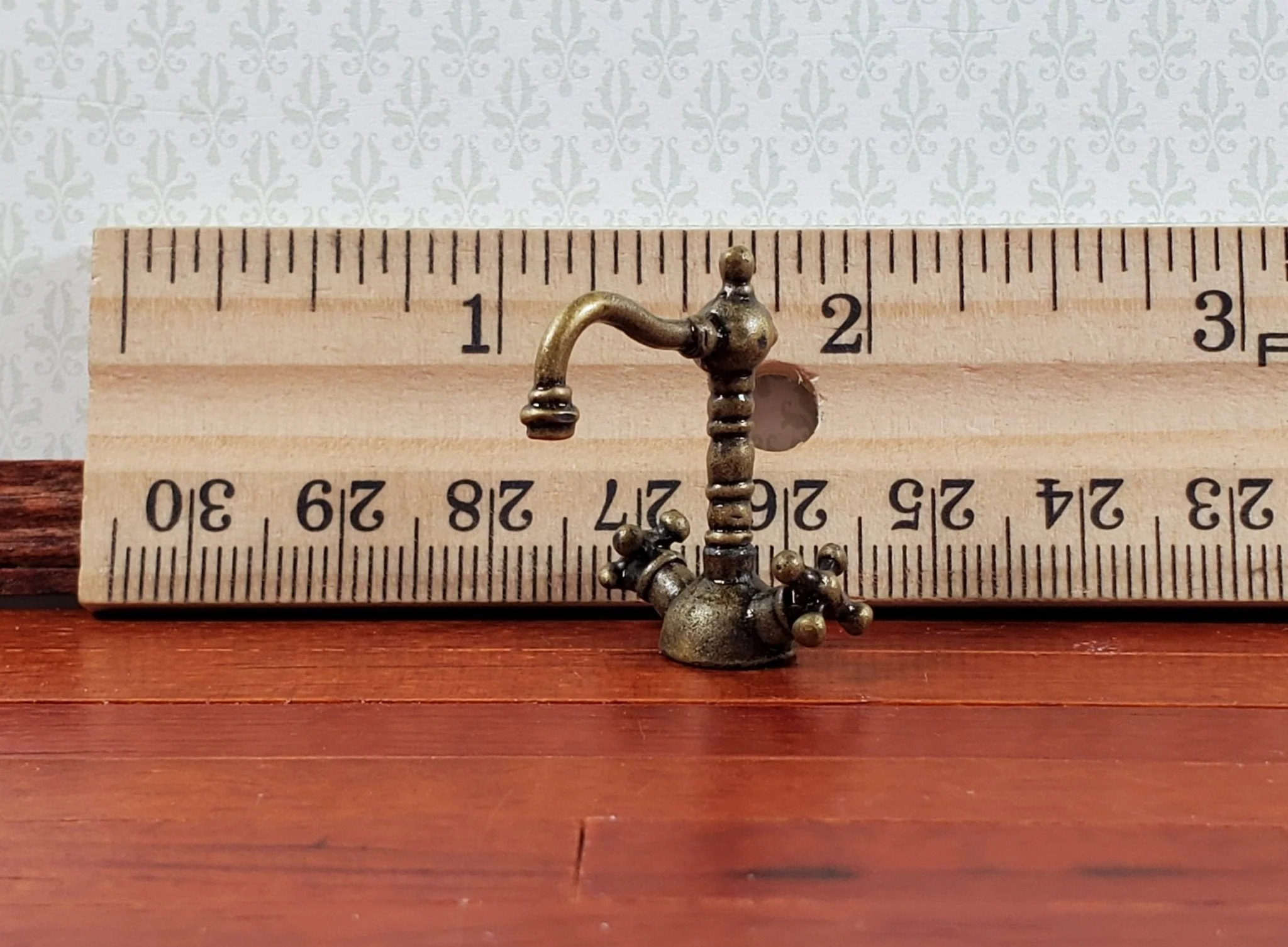 Dollhouse Faucet Tap Kitchen Bathroom Sink 1:12 Scale Antique Bronze 1:12 Scale Dollhouses and Miniatures - Image 4