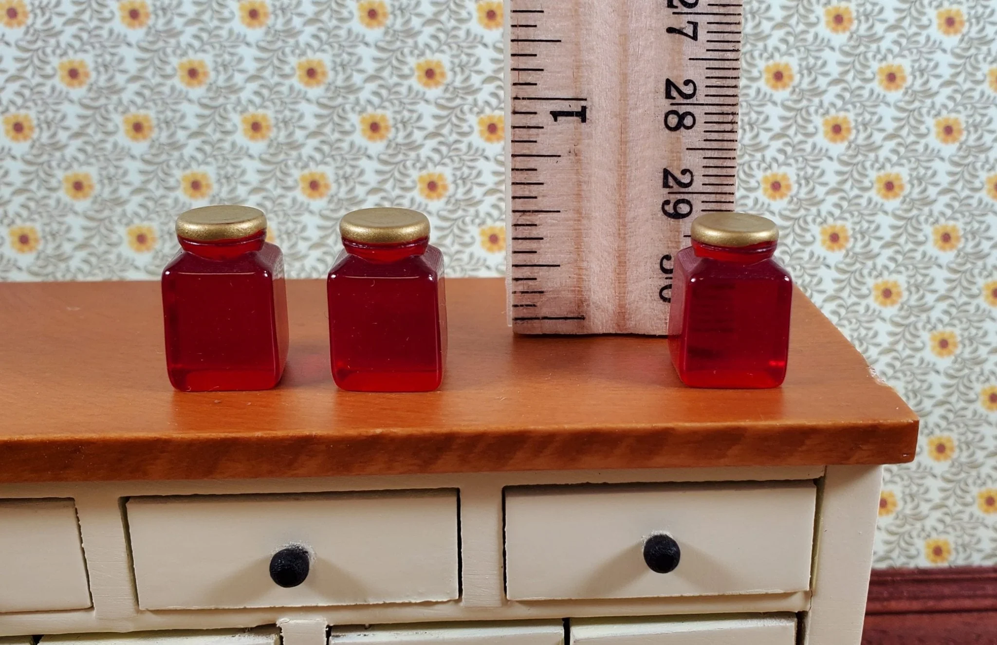 Dollhouse Large Jars of Jam or Preserves Set of 3 1:12 Scale Miniature Food - Image 3