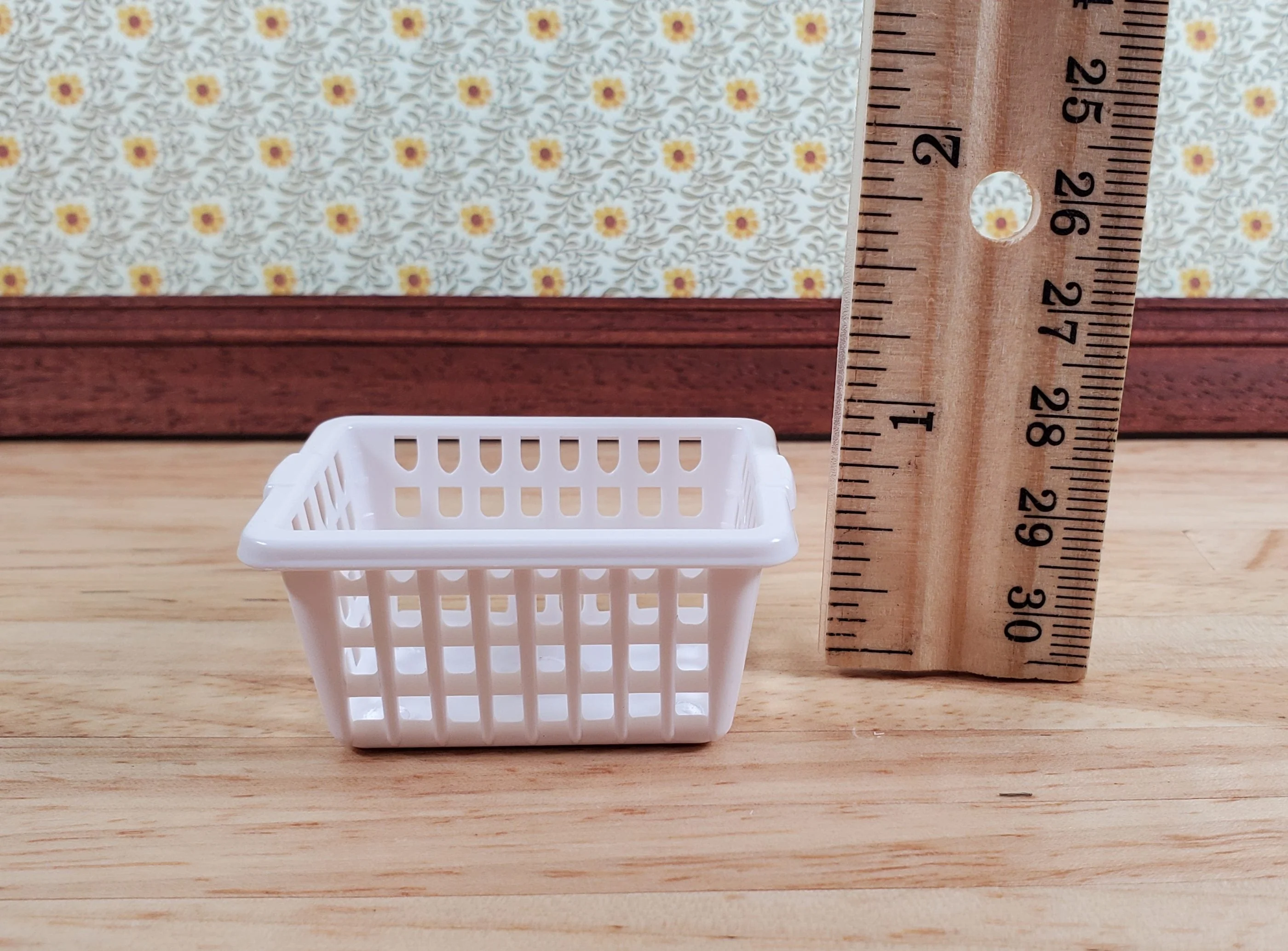 Dollhouse Laundry Basket White Modern Style 1:12 Scale Miniature - Image 5