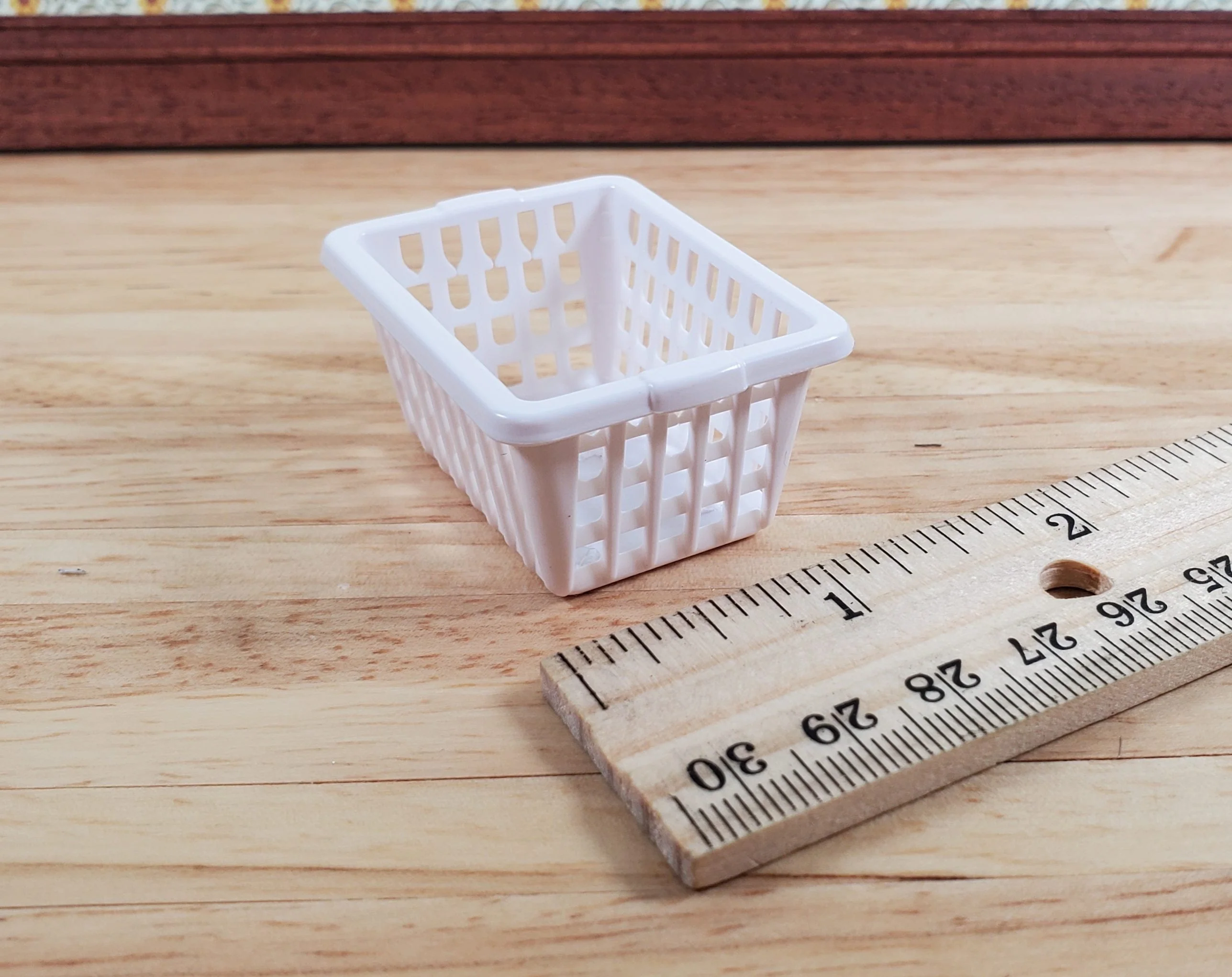 Dollhouse Laundry Basket White Modern Style 1:12 Scale Miniature - Image 6