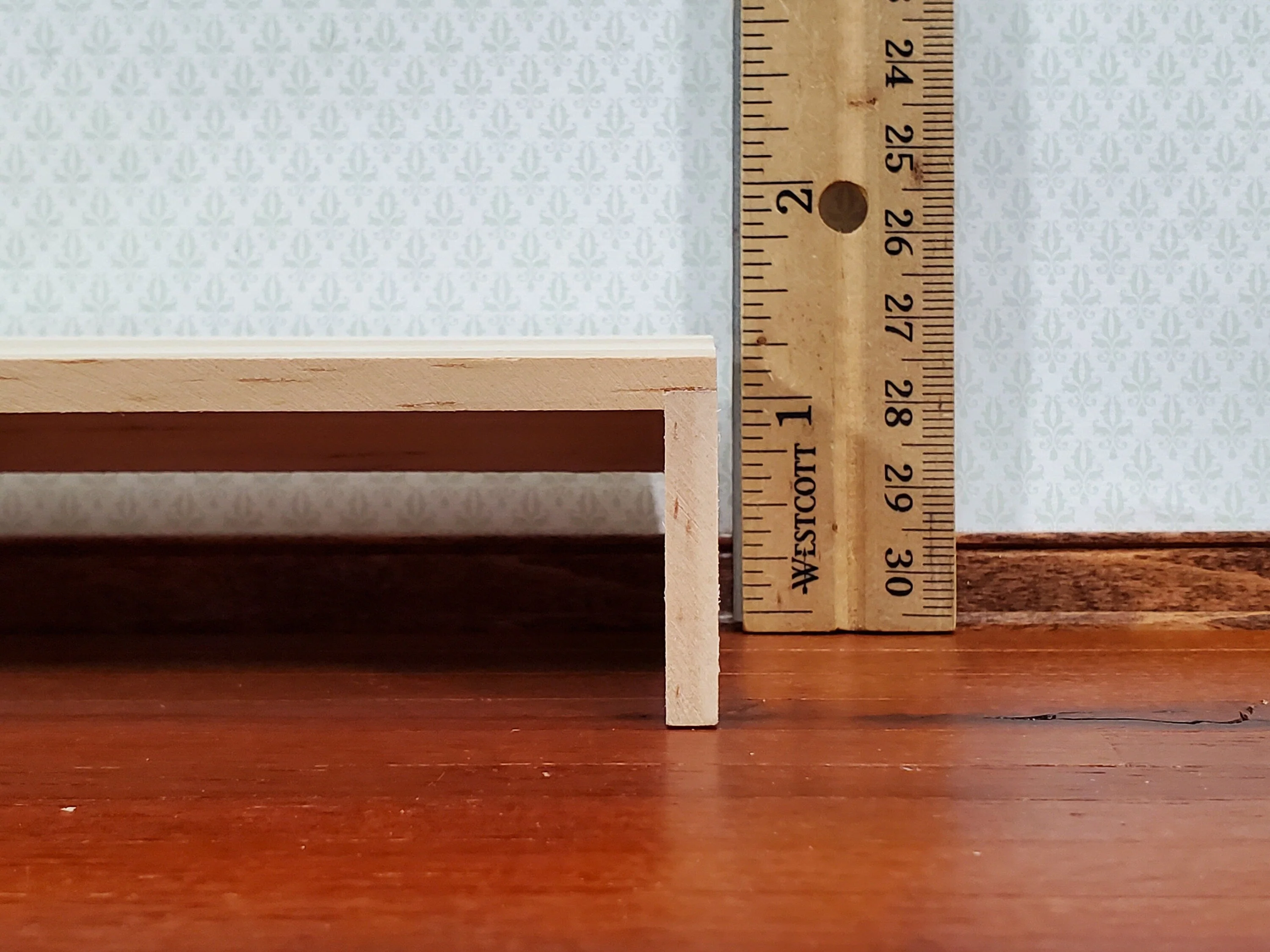 Dollhouse Modern Coffee Table Unpainted Wood 1:12 Scale Miniature Furniture DIY - Image 8