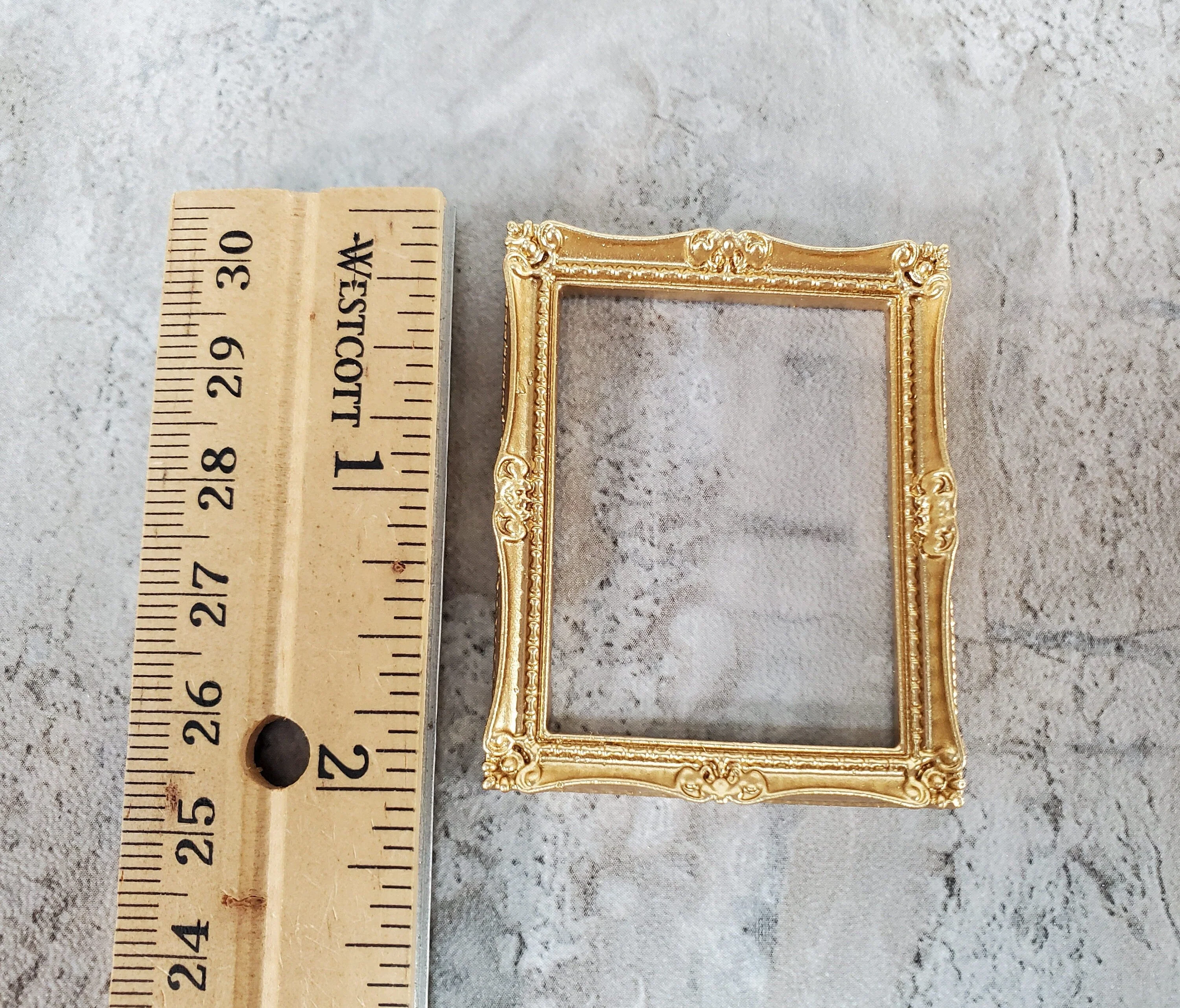 Dollhouse Picture Frame Gold for Paintings Medium Size 1:12 Scale Miniature - Image 3