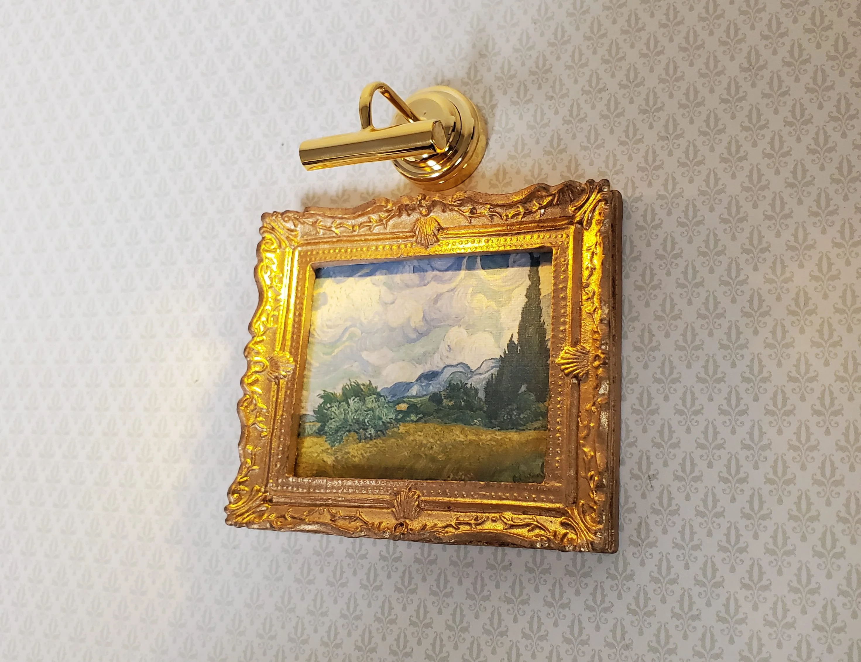 Dollhouse Picture Light or Piano Lamp Battery Operated with Wand 1:12 Miniature - Image 5