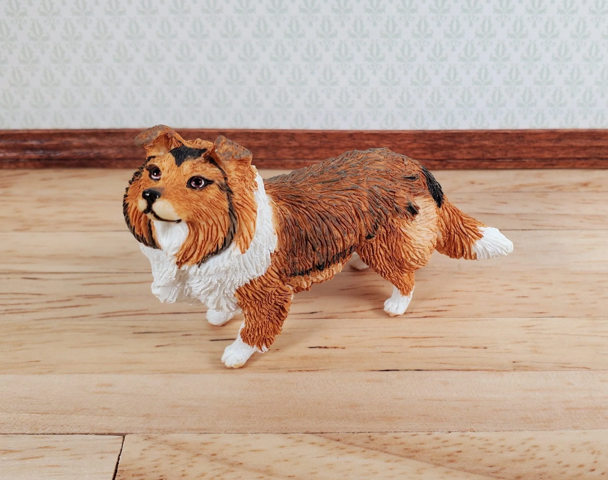 Dollhouse Sheltie Shetland Sheepdog Standing1:12 Scale Miniature Animal Pet - Image 3