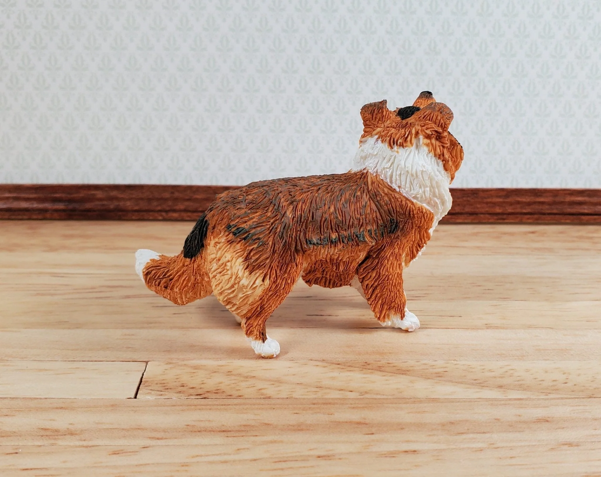Dollhouse Sheltie Shetland Sheepdog Standing1:12 Scale Miniature Animal Pet - Image 4