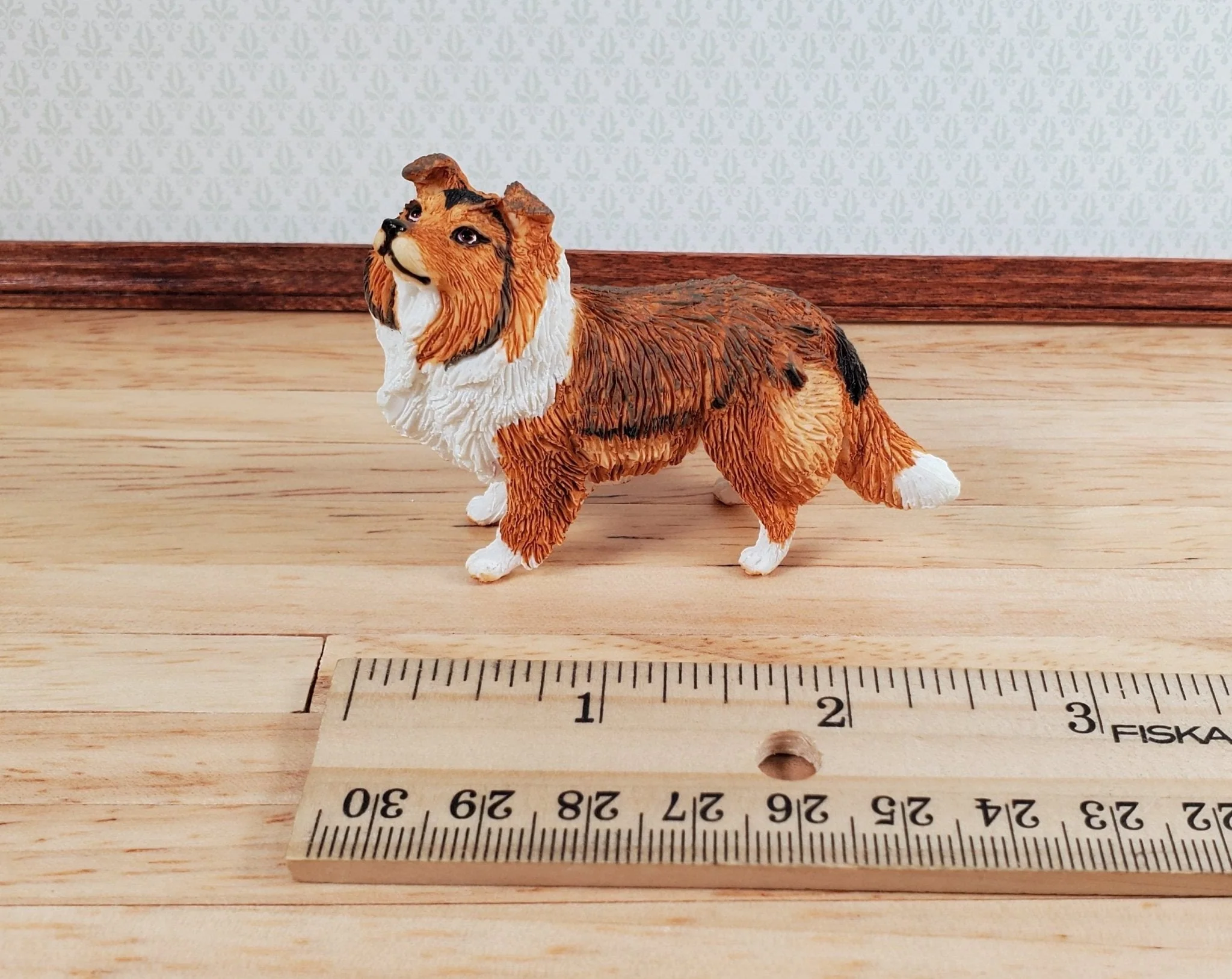 Dollhouse Sheltie Shetland Sheepdog Standing1:12 Scale Miniature Animal Pet - Image 7