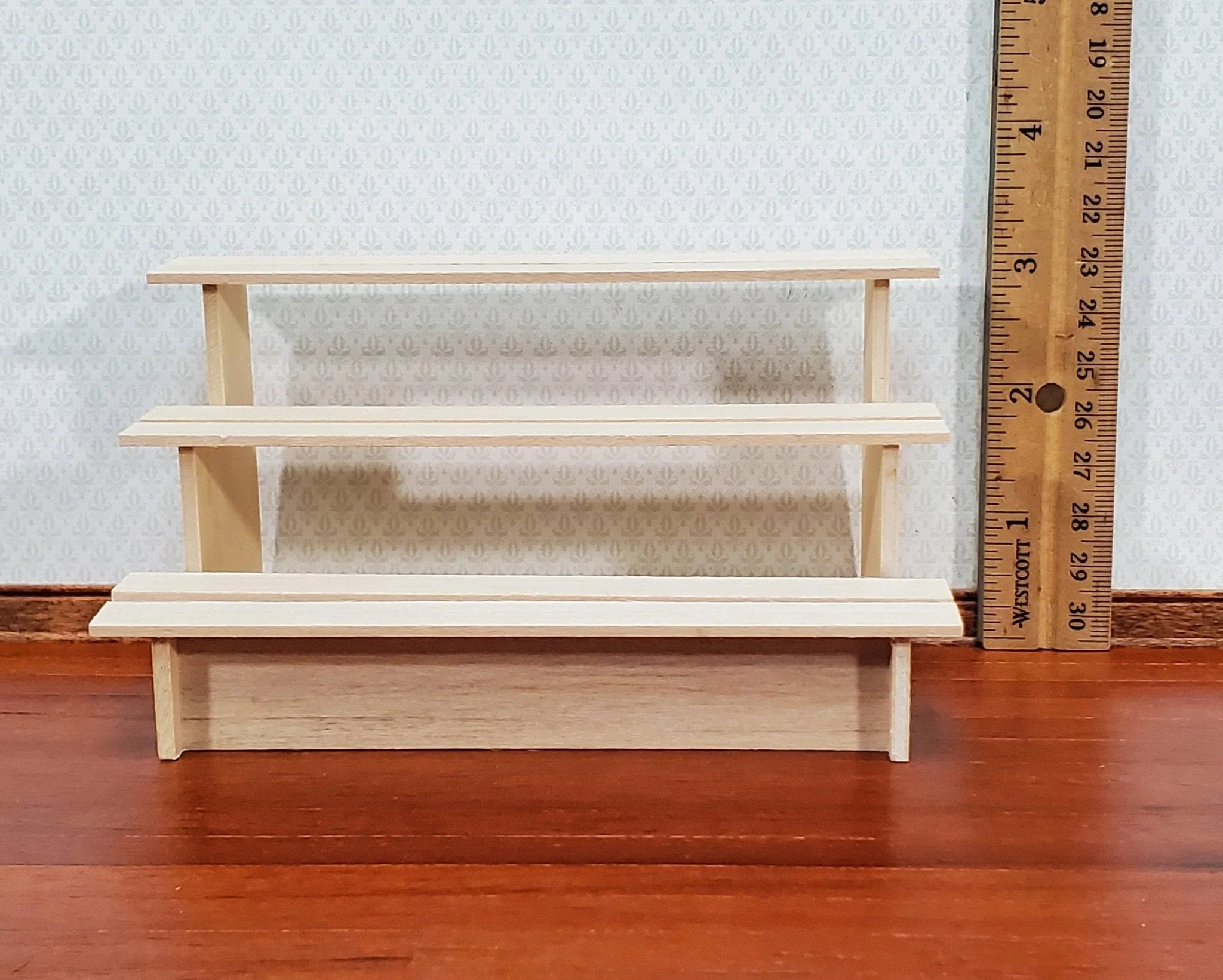 Dollhouse Shelves for Shop or Garden Unpainted Wood 1:12 Scale Miniature - Image 6