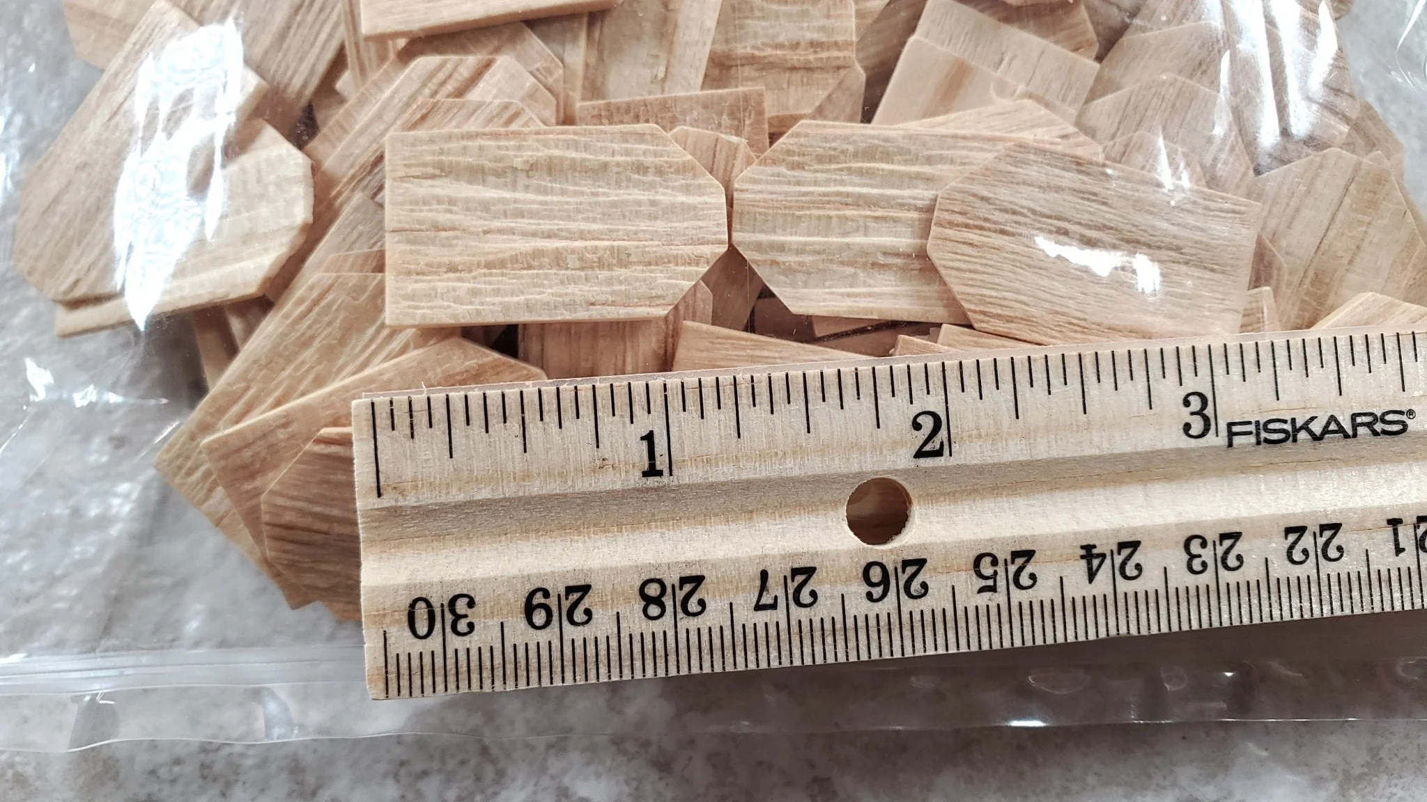 Dollhouse Shingles Octagon 100 Pieces Light Wood 1:12 Scale Houseworks #7003 - Image 3