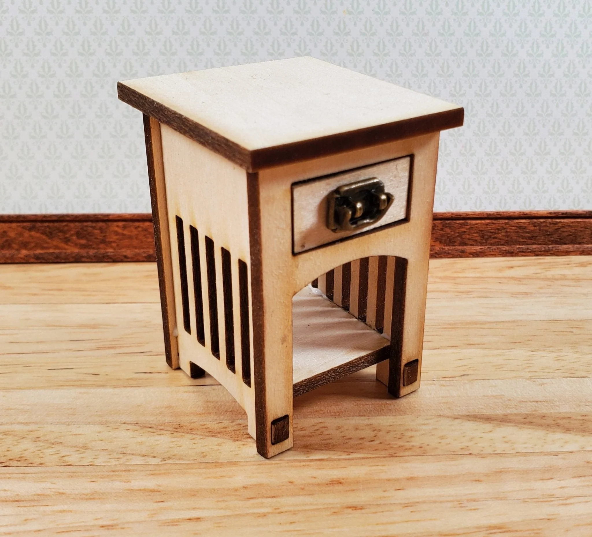 Dollhouse Side Table KIT Mission Prairie Style 1:12 Scale Miniature Furniture - Image 3