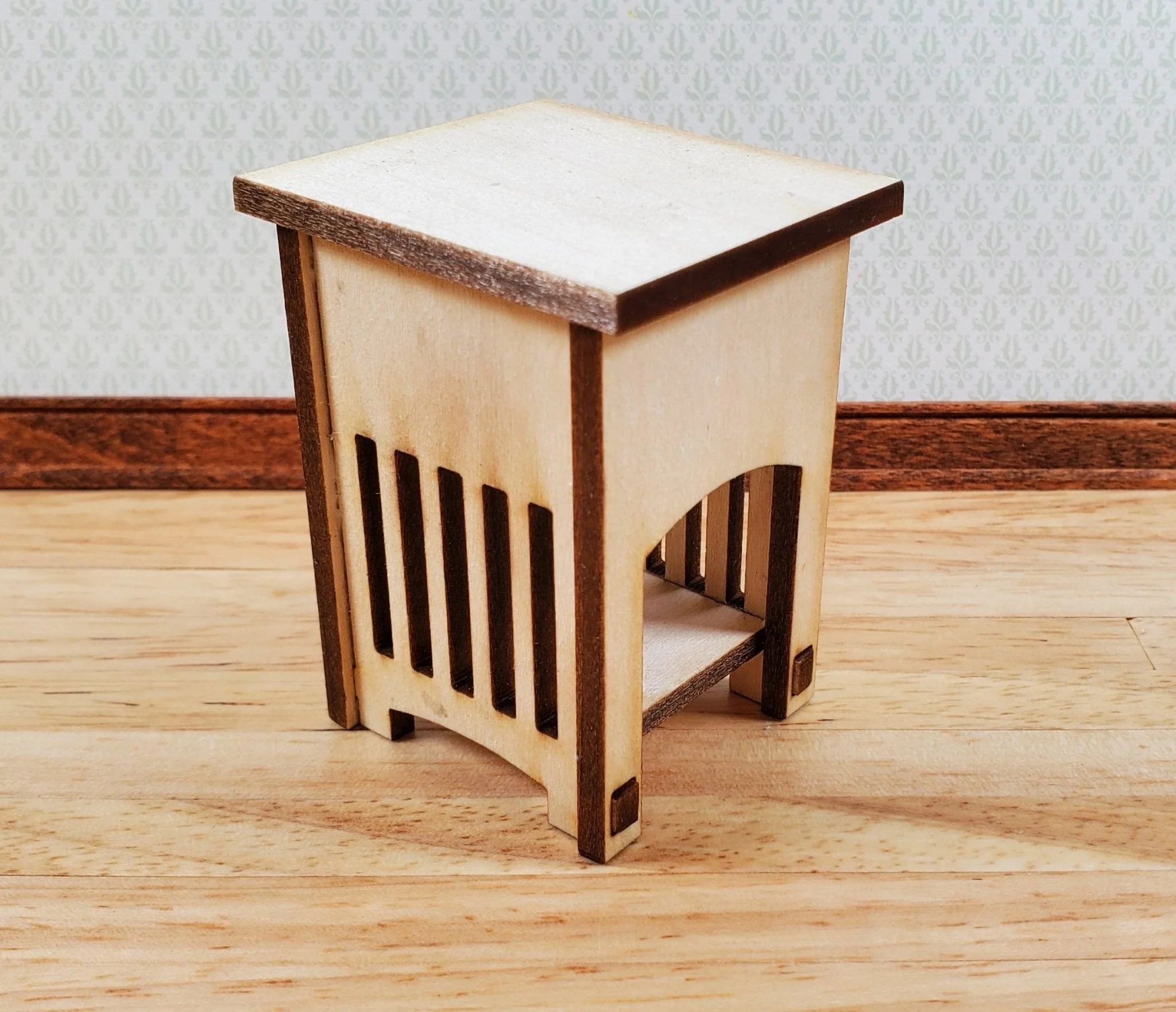 Dollhouse Side Table KIT Mission Prairie Style 1:12 Scale Miniature Furniture - Image 4