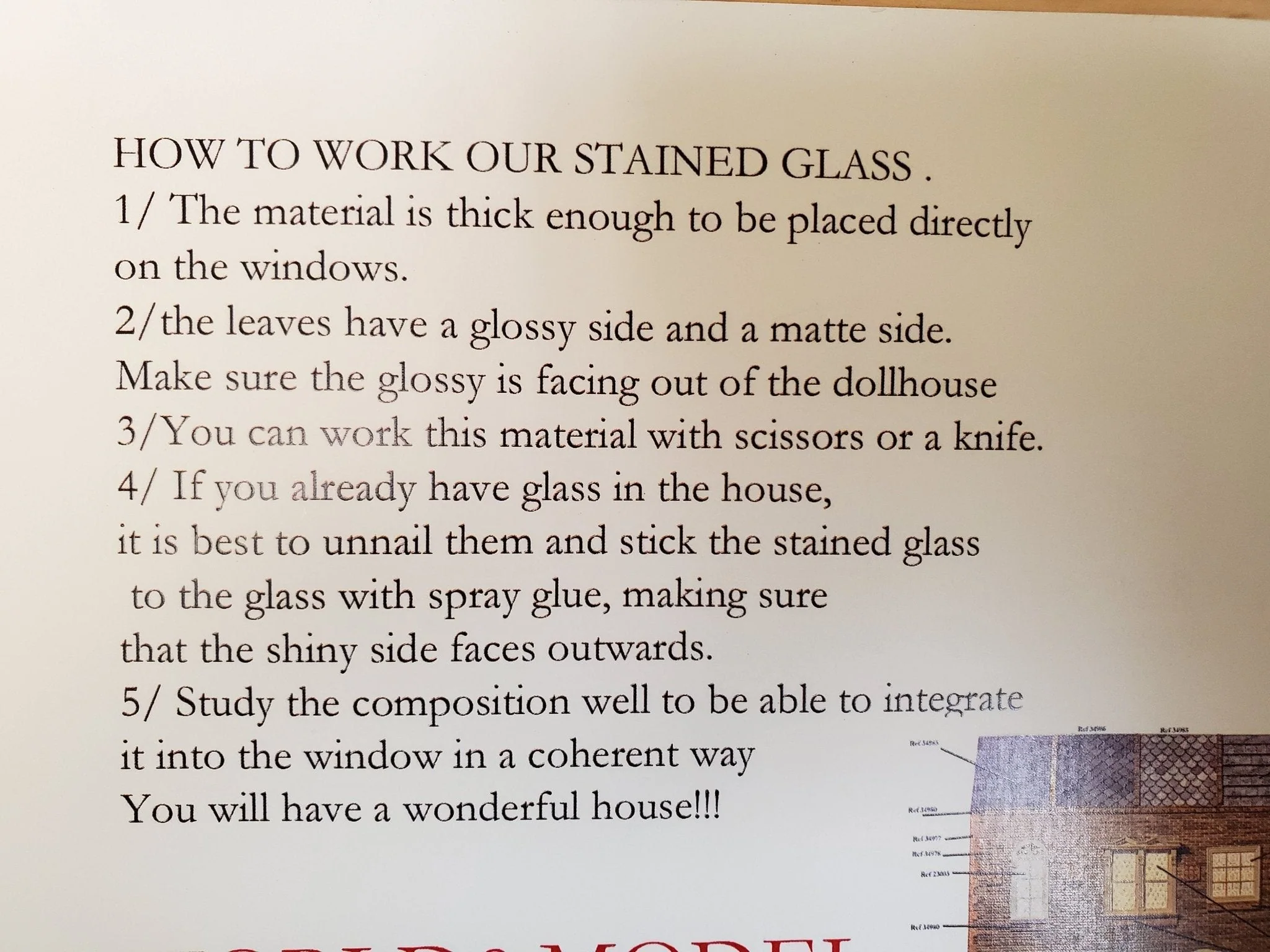 Dollhouse Simulated Stained Glass Insert Cut to Size Blues for Windows or Doors - Image 5