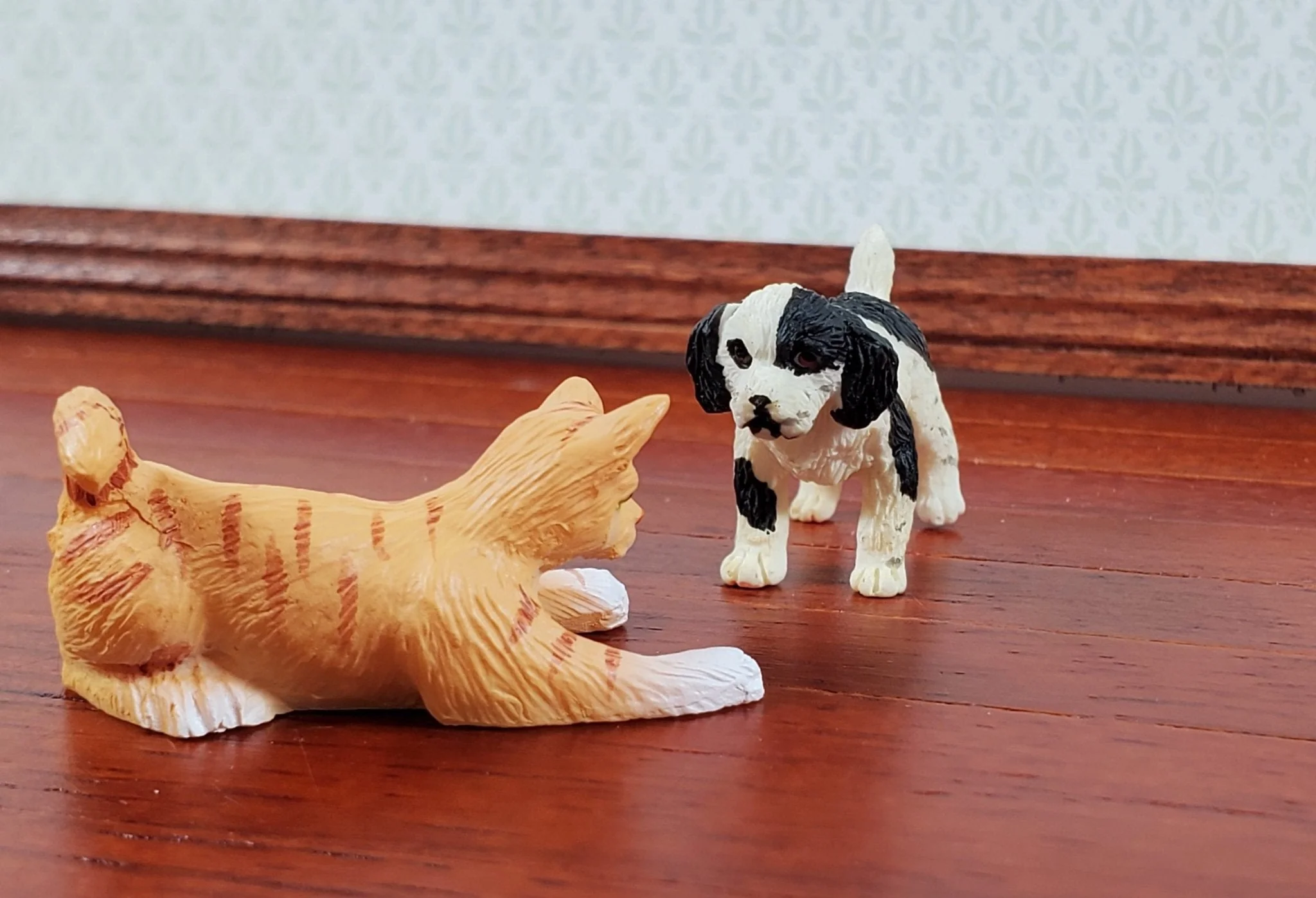 Dollhouse Springer Spaniel Puppy Dog Pet 1:12 Scale Miniature Small Animal - Image 3