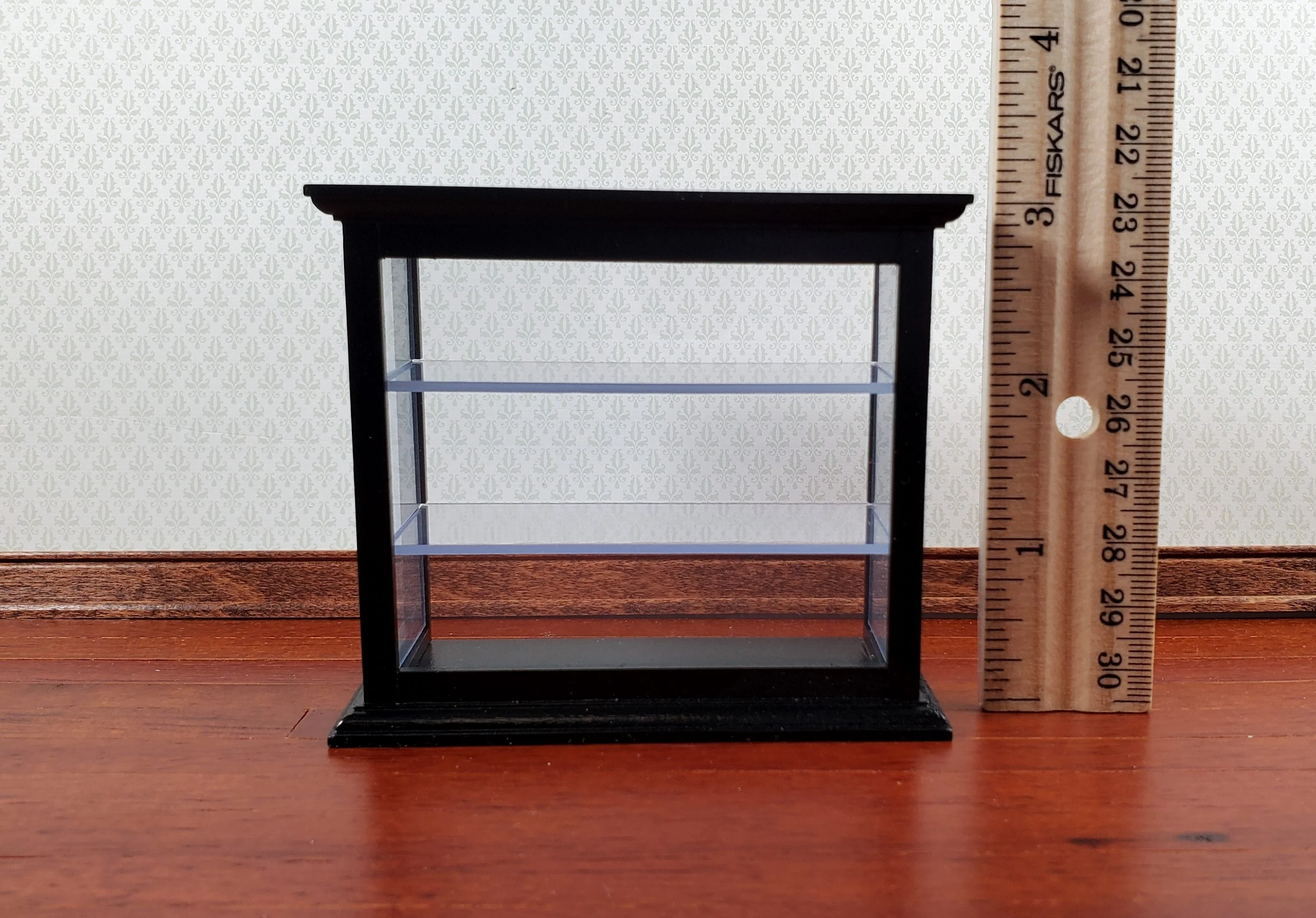 Dollhouse Tall Counter for Store or Shop Black Display Cabinet 1:12 Scale Miniature Furniture - Image 6