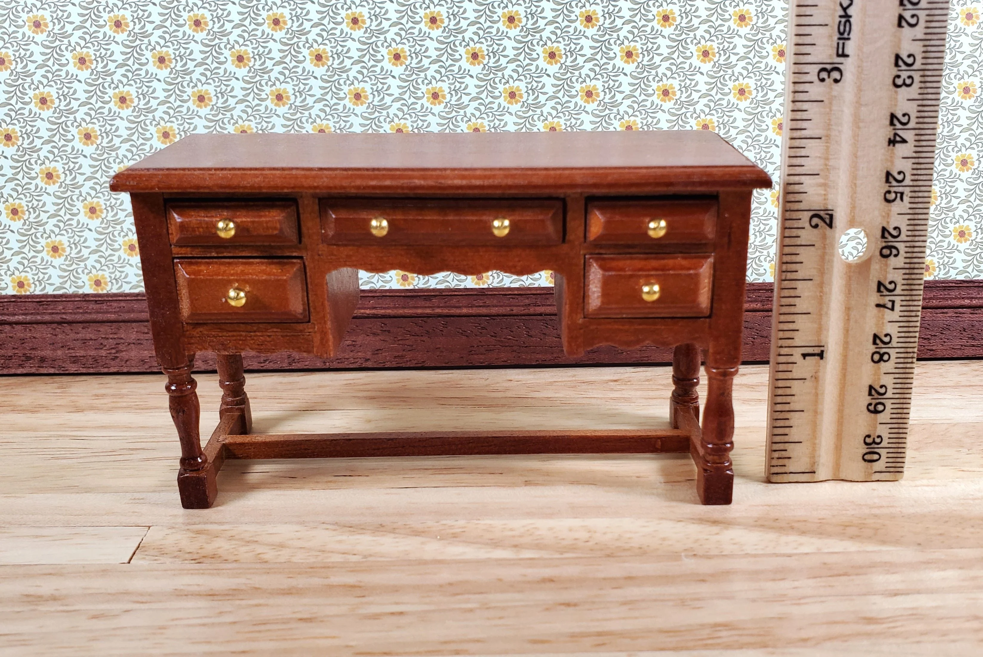 Dollhouse Vanity or Dressing Table with Drawers 1:12 Scale Miniature Furniture - Image 4