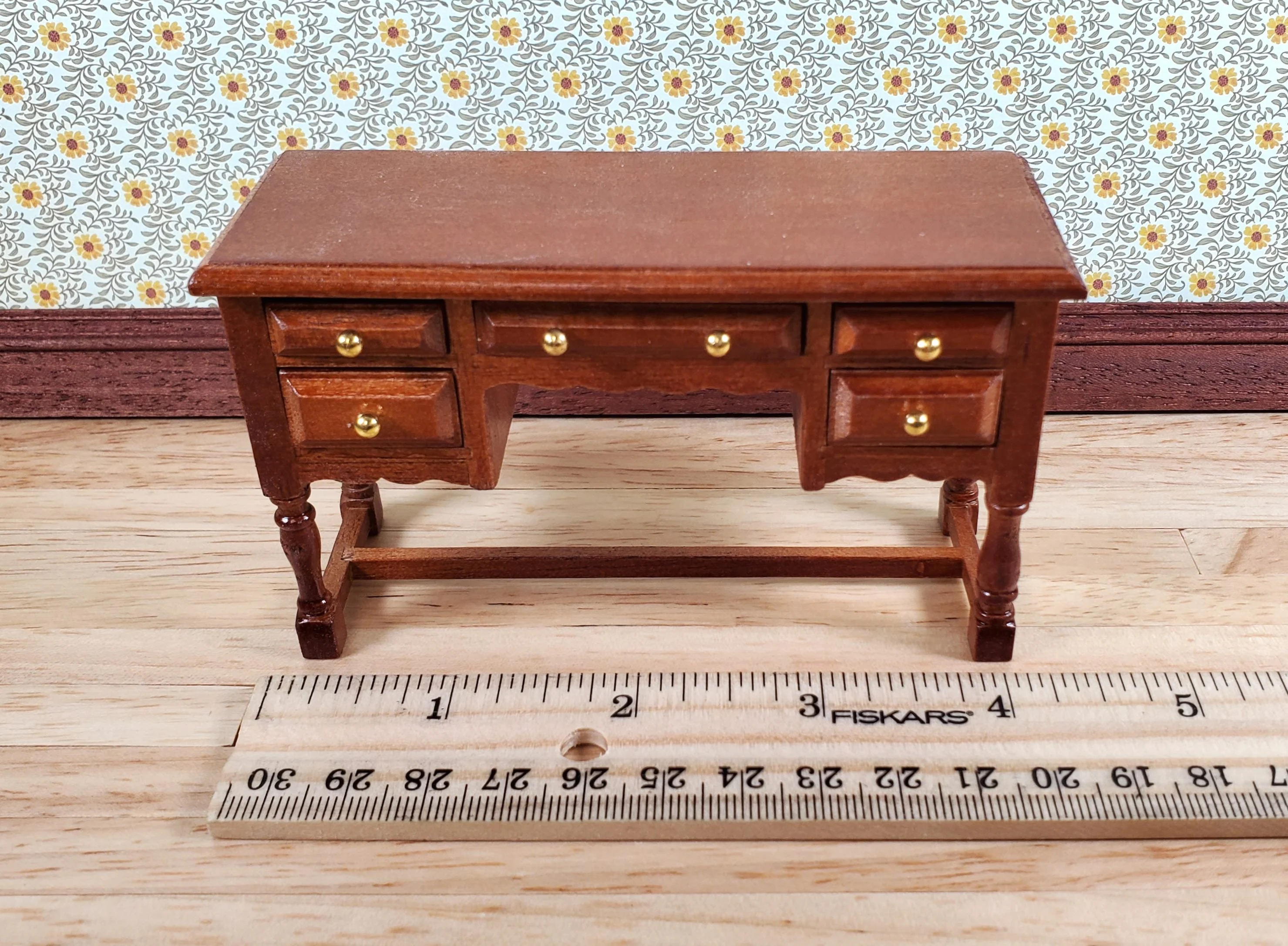 Dollhouse Vanity or Dressing Table with Drawers 1:12 Scale Miniature Furniture - Image 5