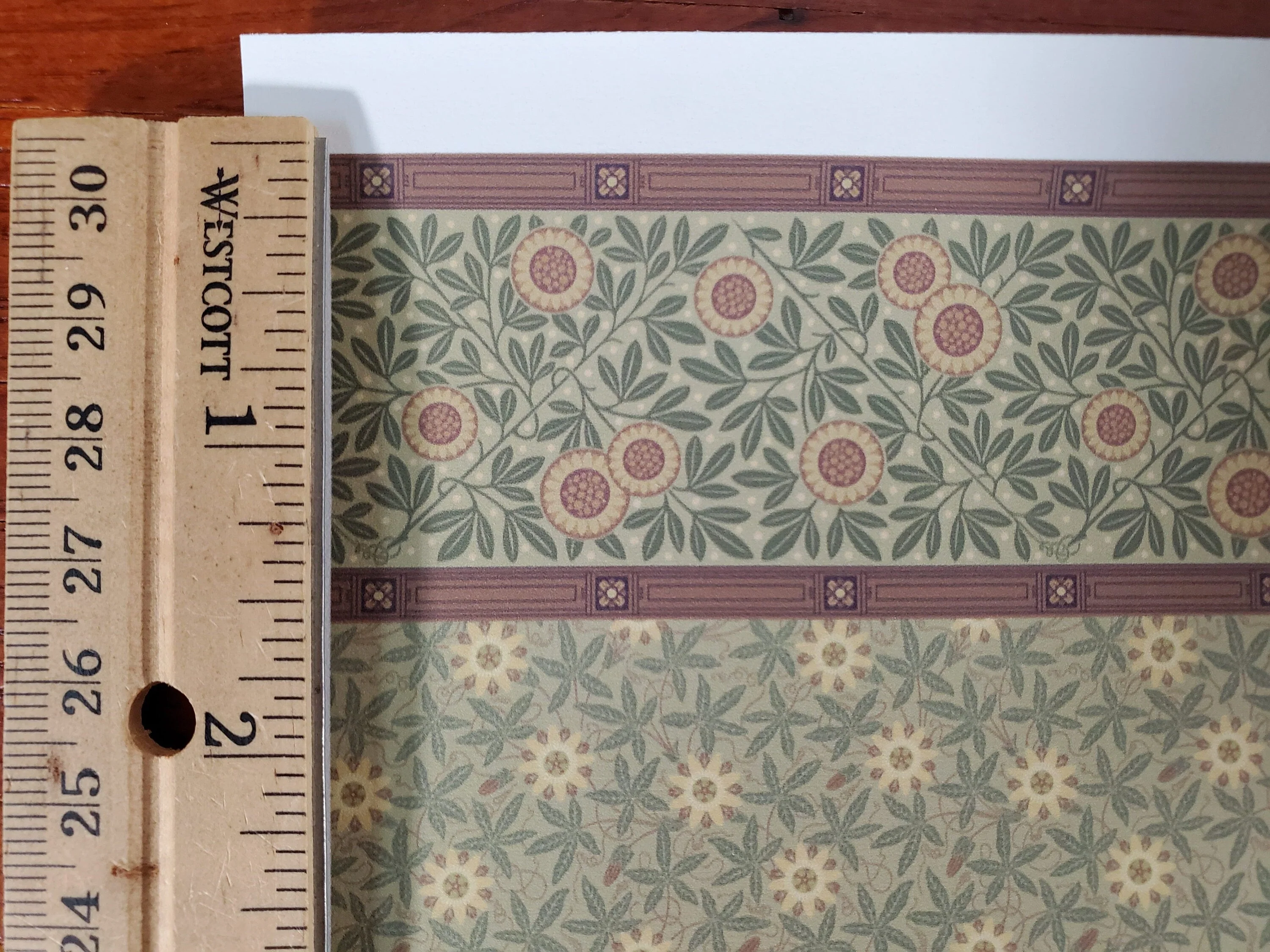 Dollhouse Wallpaper Herter Craftsman Arts and Crafts Bradbury & Bradbury 1:12 Scale - Image 3