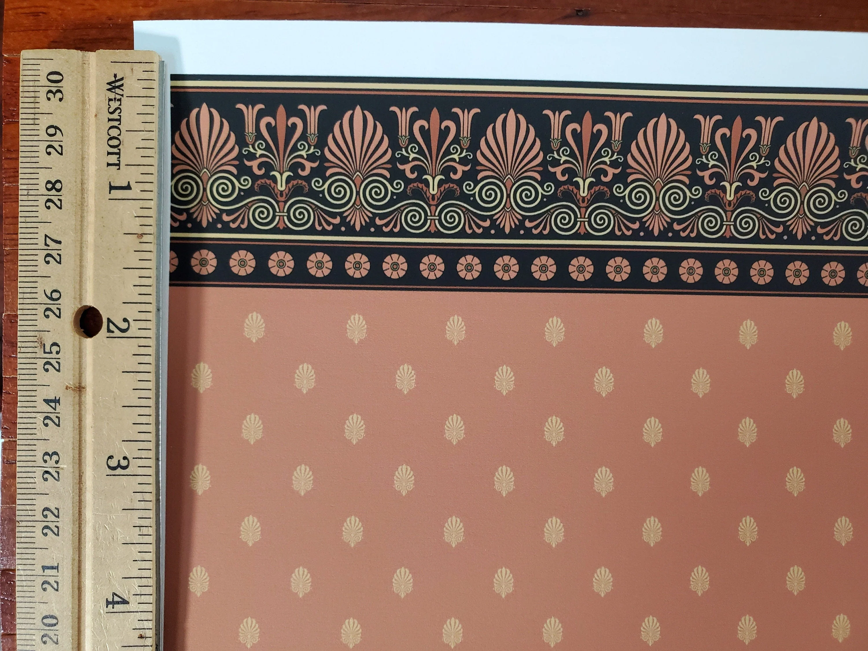 Dollhouse Wallpaper Neoclassical Revival Frieze Bradbury & Bradbury 1:12 Scale - Image 3