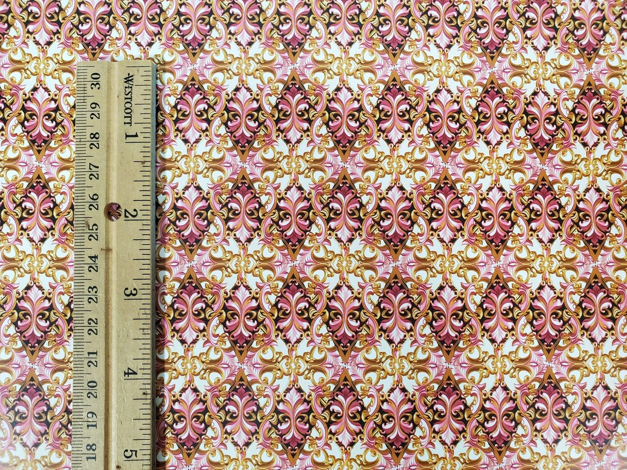 Dollhouse Wallpaper Pink Gold Black Fancy Elegant 1:12 Scale MiniatureCrush Exclusive - Image 4
