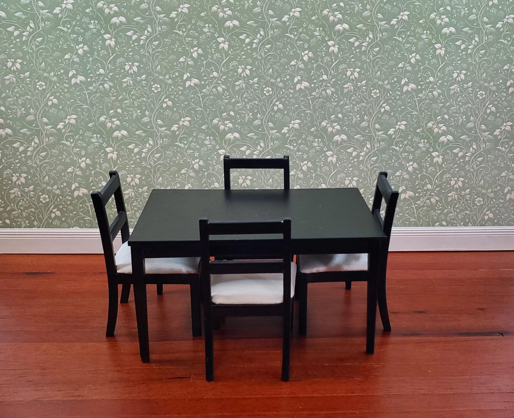 Dollhouse Wallpaper Sage Green Vines Flowers 1:12 Scale MiniatureCrush - Image 3