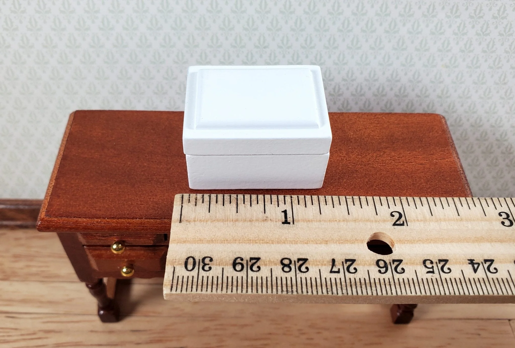 Dollhouse Wood Jewelry Box Necklaces Earrings Bracelet 1:12 Scale Miniature - Image 4