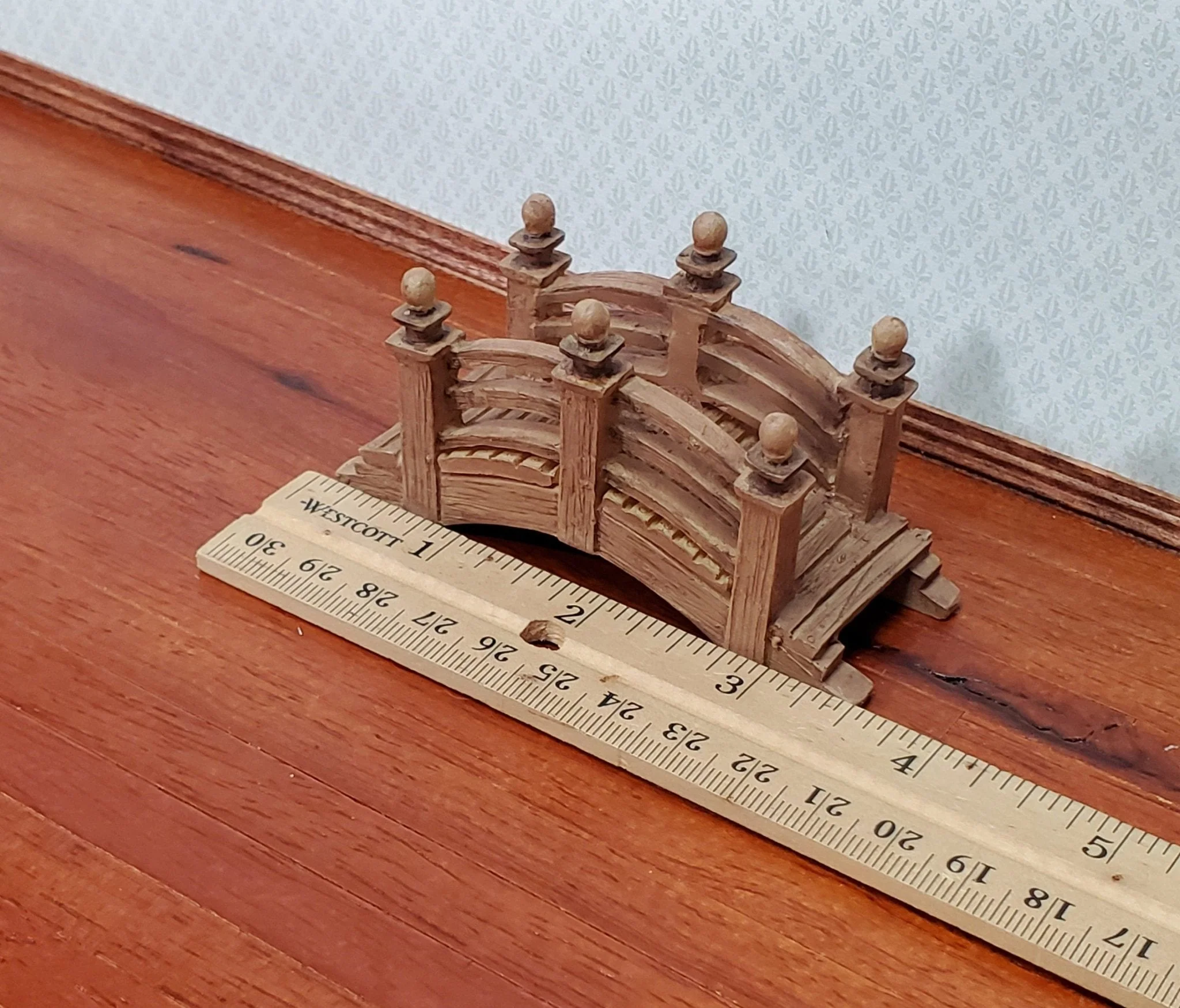 Small Miniature Garden Bridge Cast Resin Fairy Garden Dollhouse Scale Model - Image 4