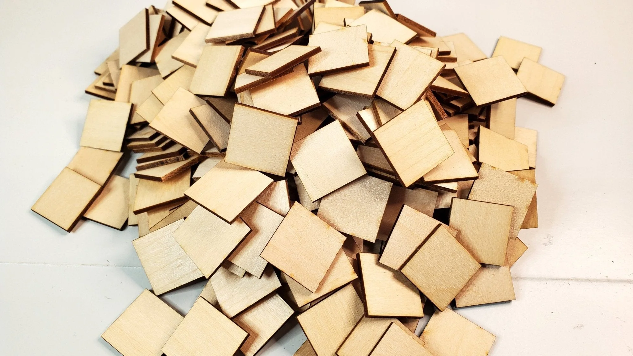 Square Wood Pieces x280 3/4 Inch x 3/4 Inch Basswood 1/16" thick Blanks Tiles DIY - Image 3